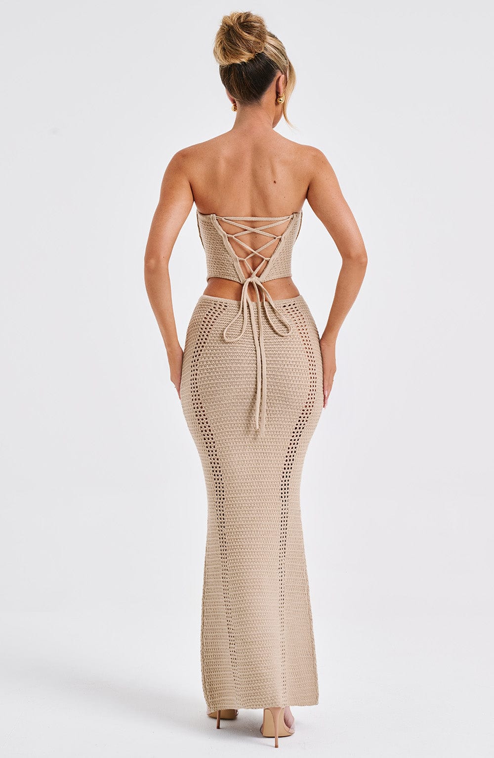 Chayenne Maxi Skirt - Beige - Napalia