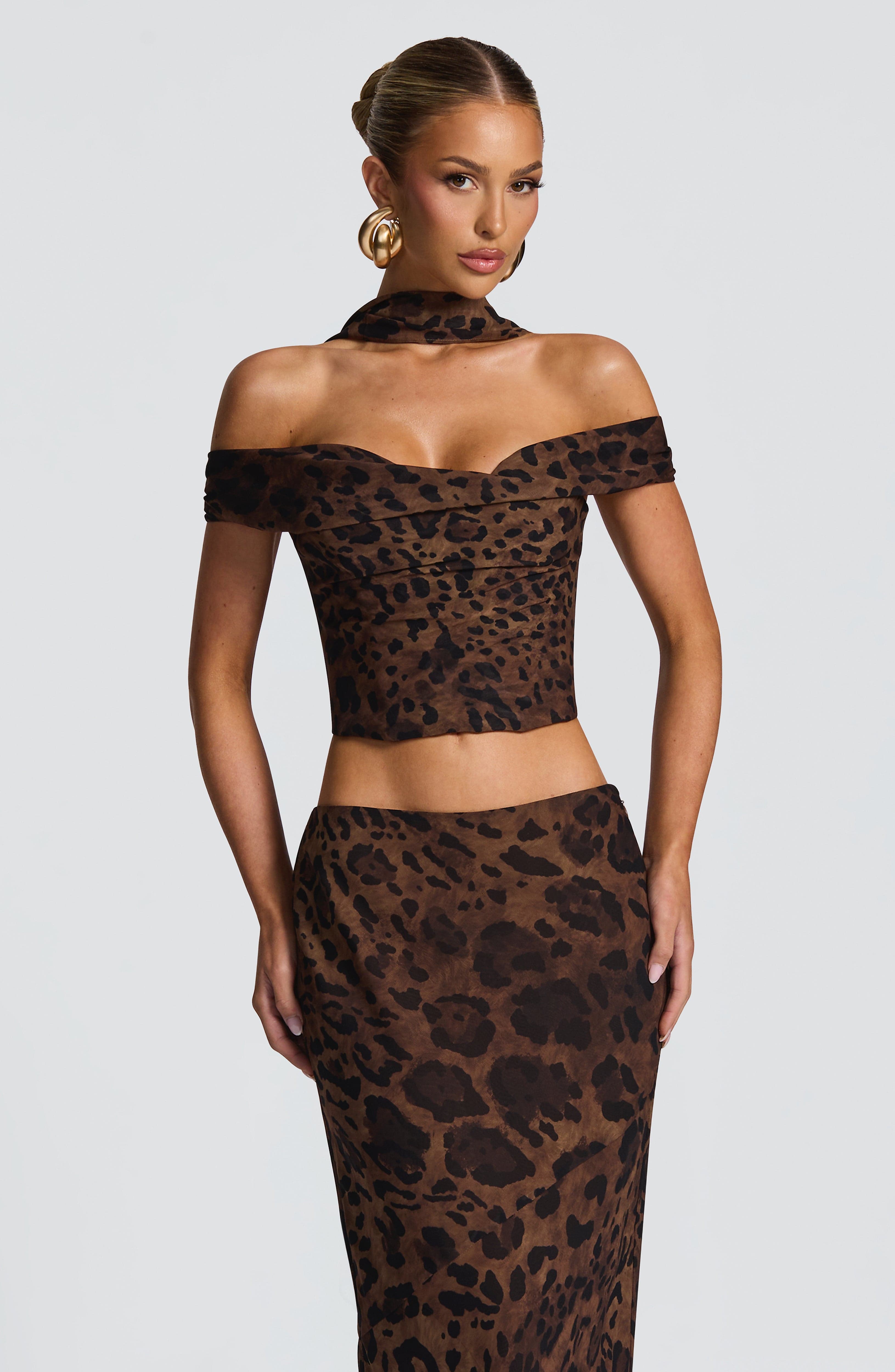 Chrysoula Top - Leopard Print - Napalia