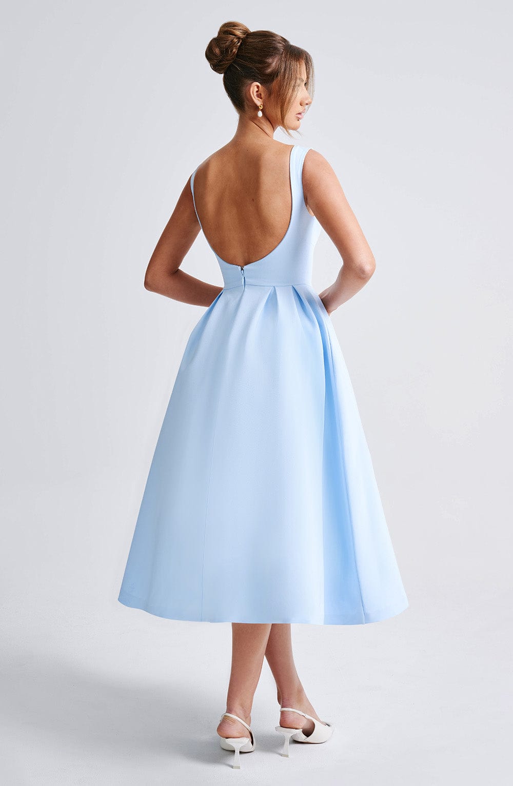 Clarabella Midi Dress - Blue - Napalia