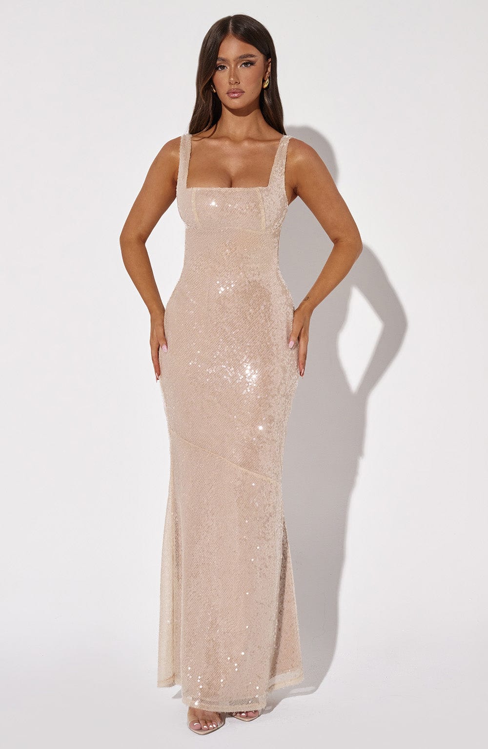 Corinne Maxi Dress - Nude - Napalia