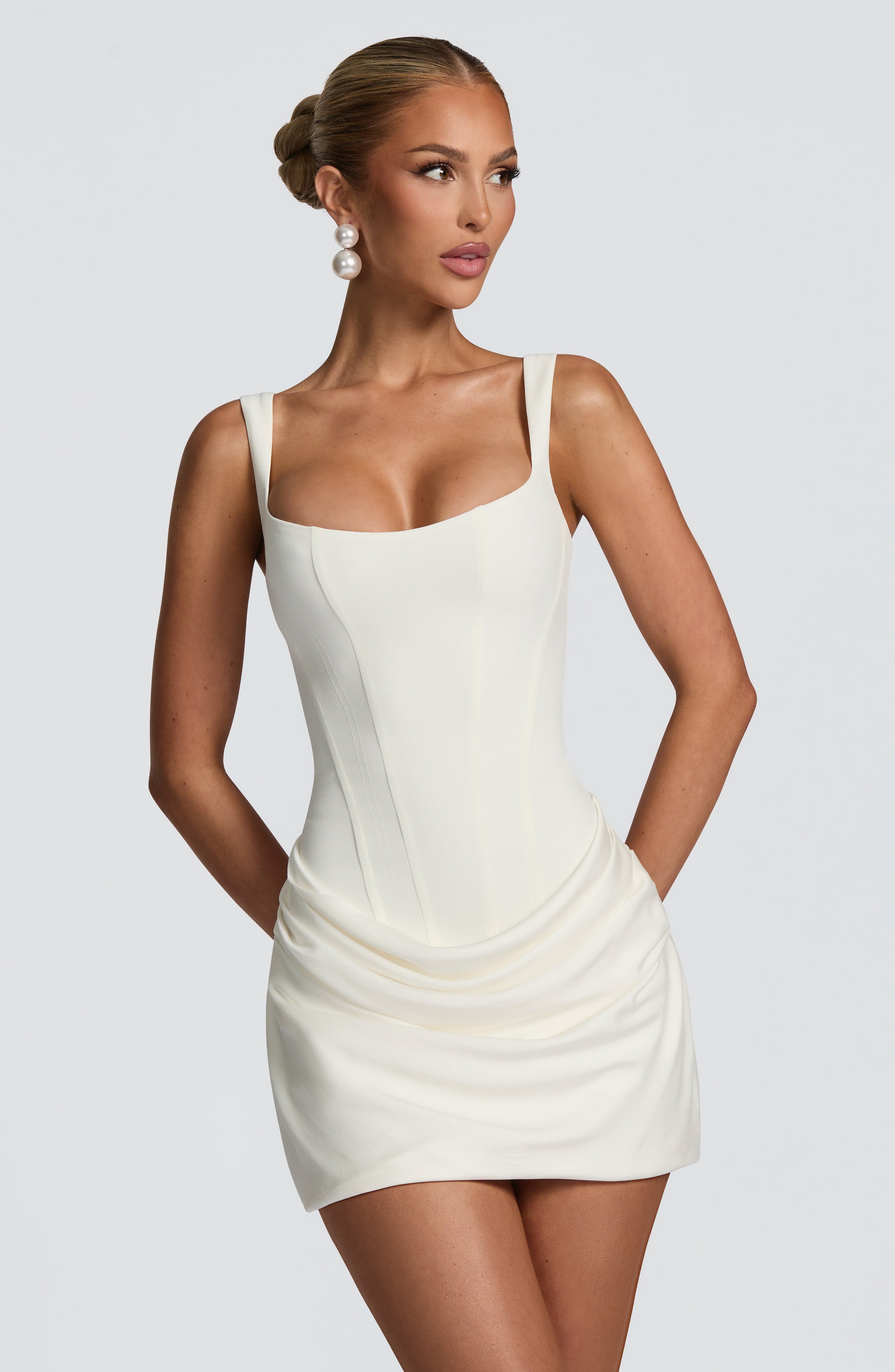 Cornelia Mini Dress - Ivory - Napalia