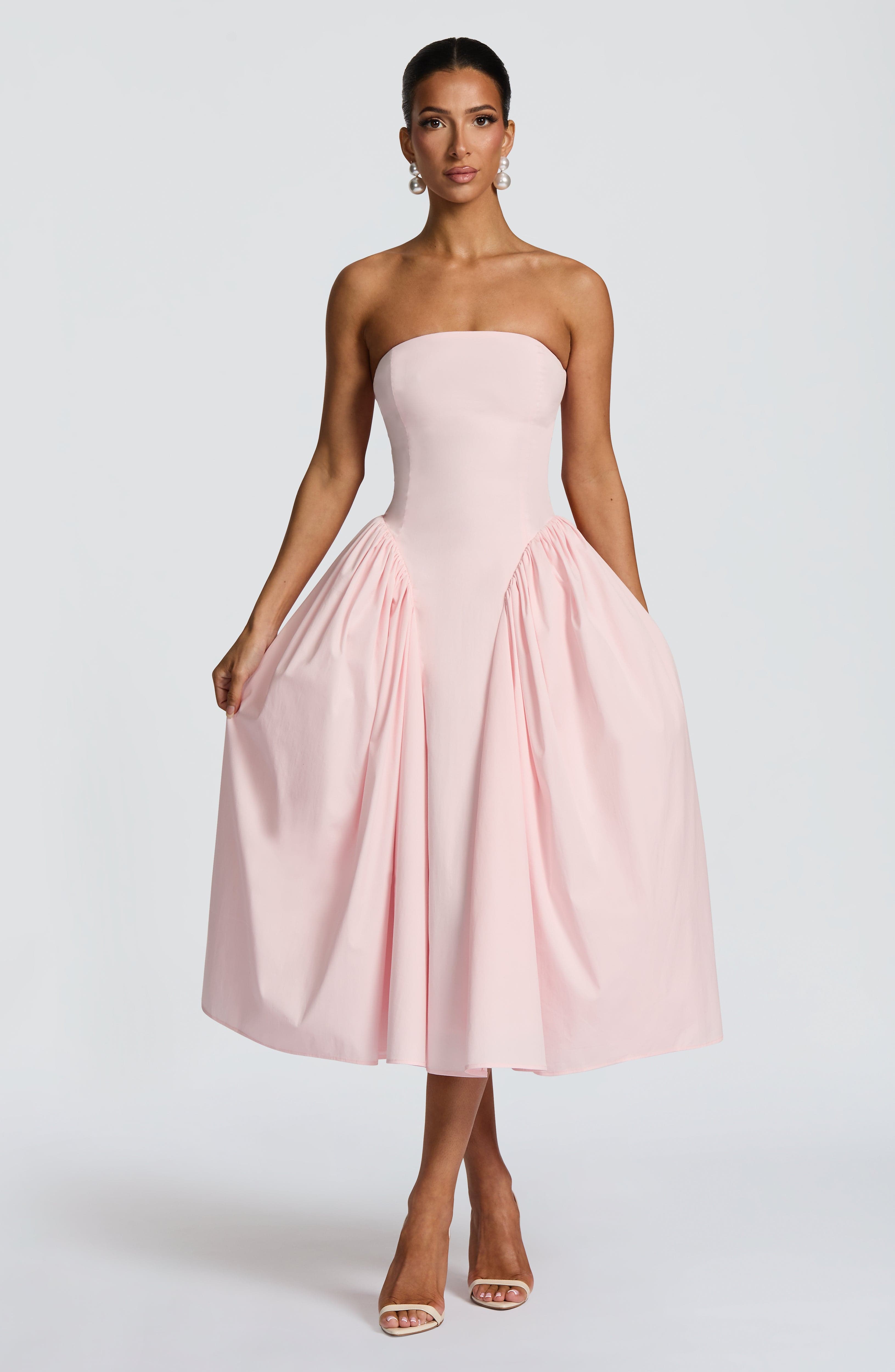 Darla Midi Dress - Blush - Napalia