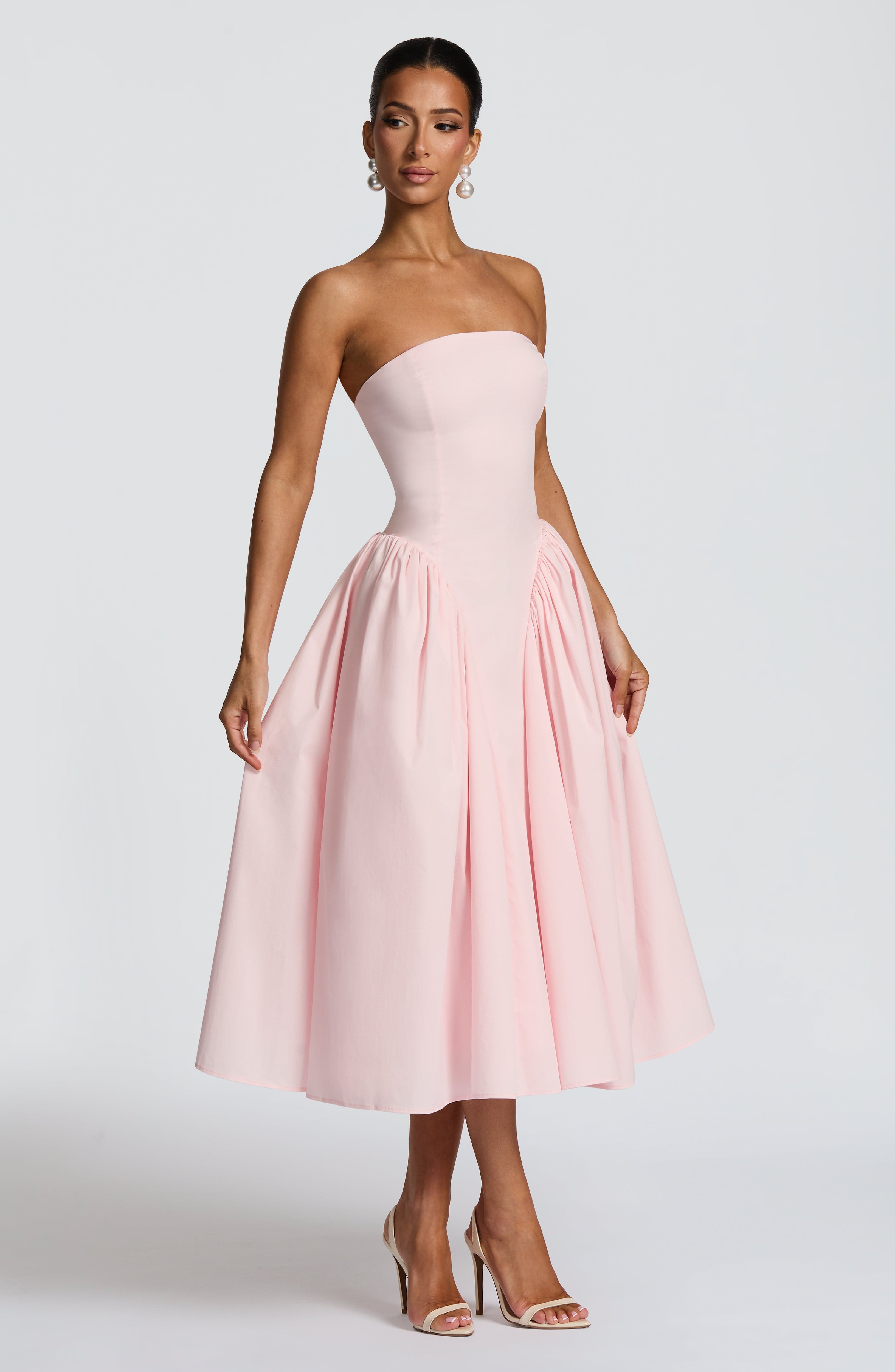 Darla Midi Dress - Blush - Napalia