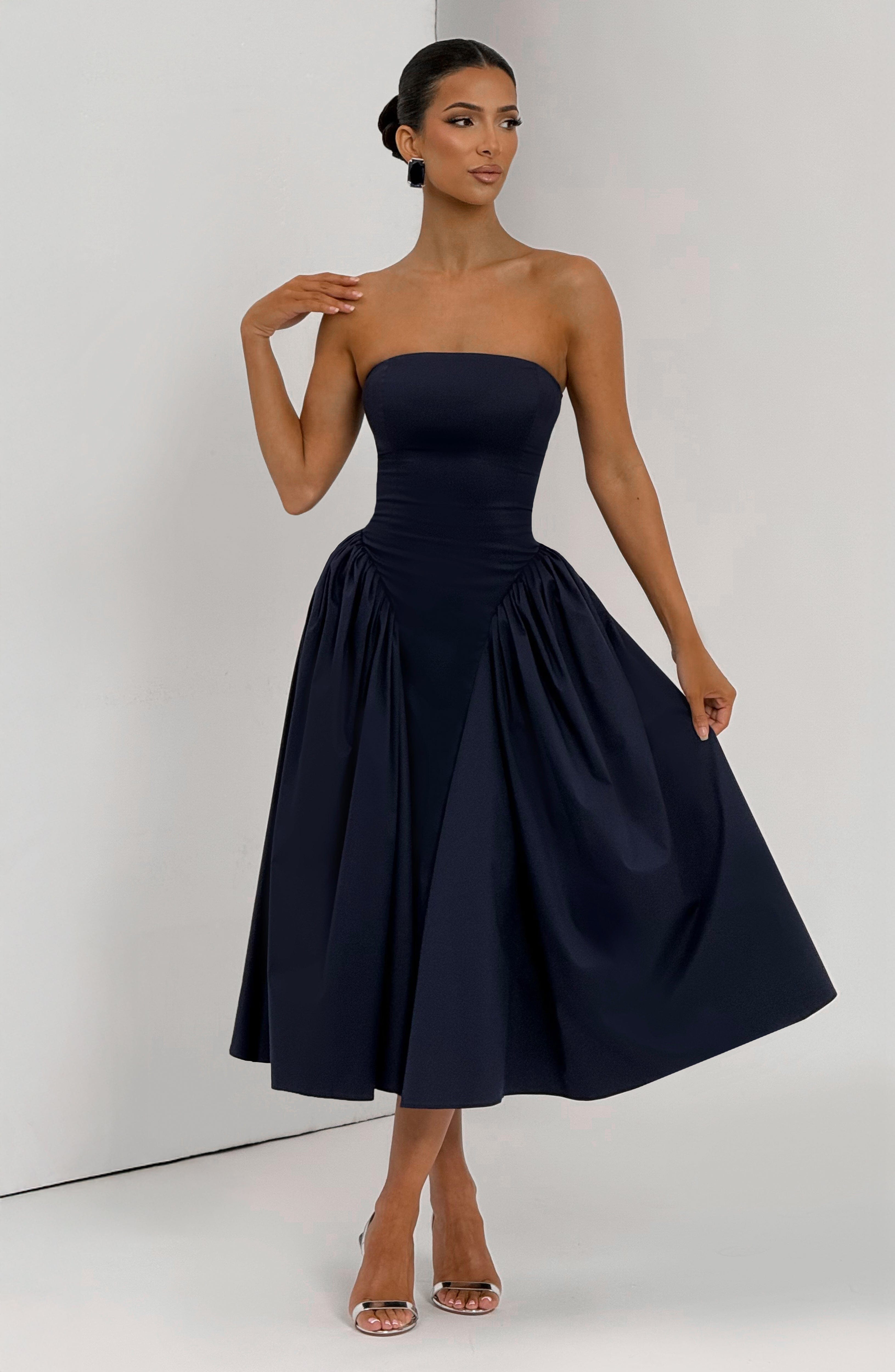 Darla Midi Dress - Navy - Napalia