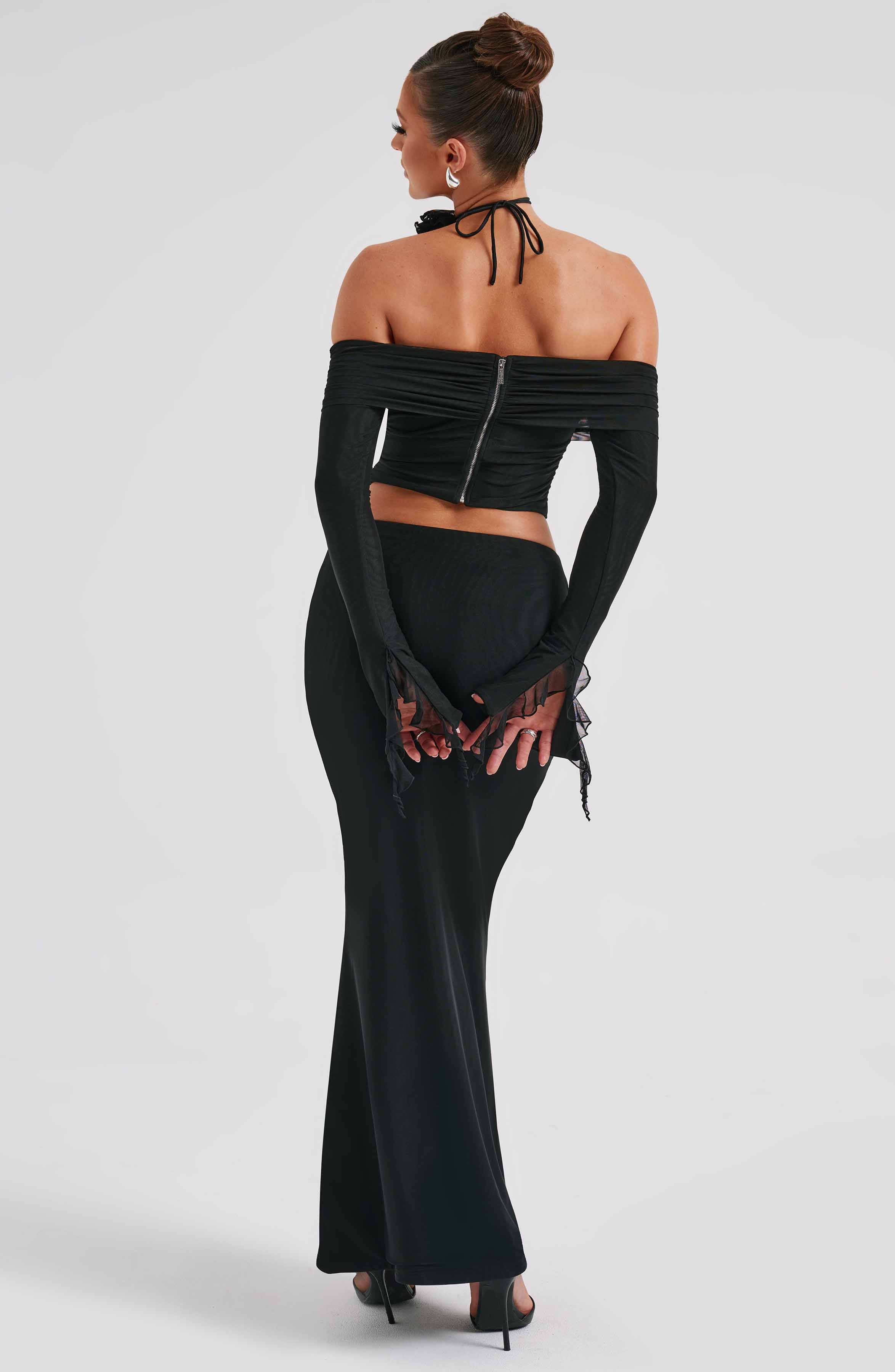 Deema Maxi Skirt - Black - Napalia