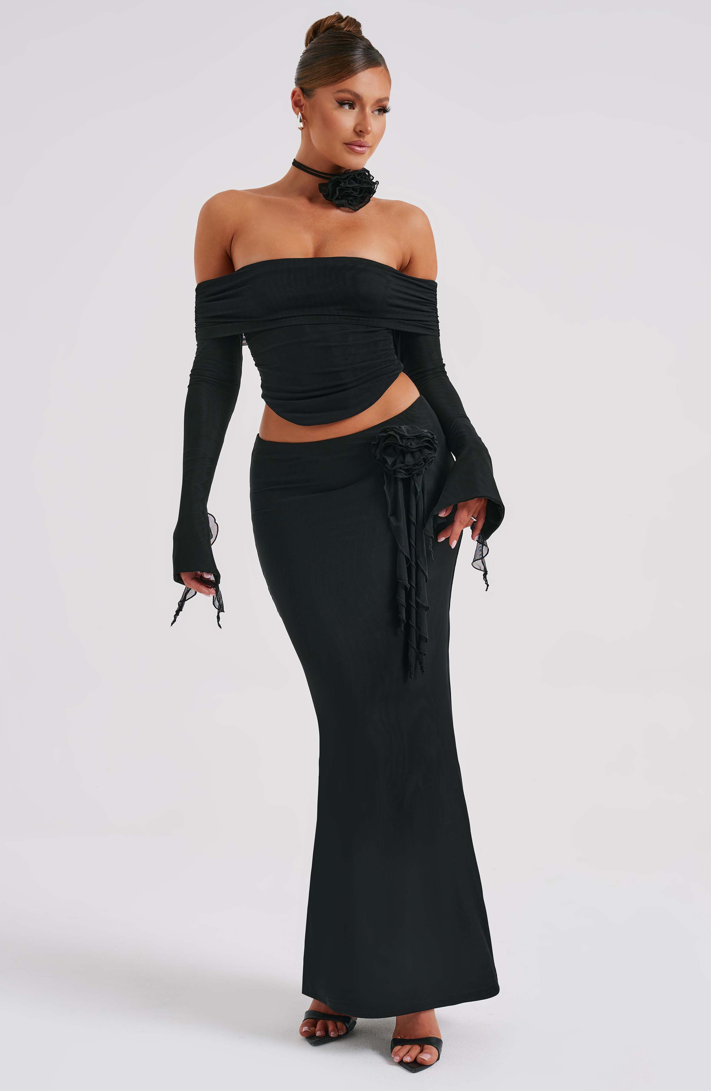 Deema Maxi Skirt - Black - Napalia