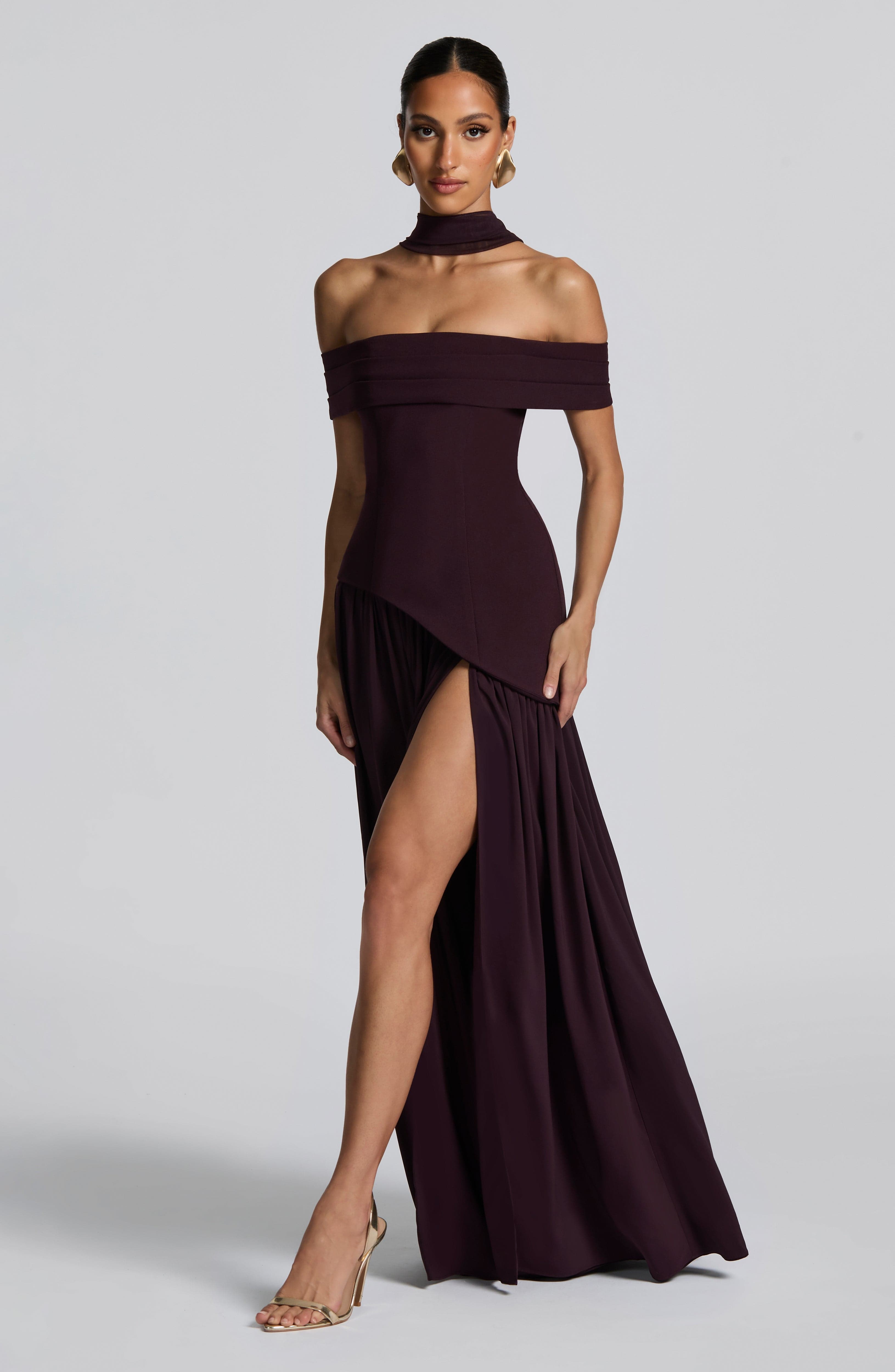 Delilah Maxi Dress - Plum - Napalia