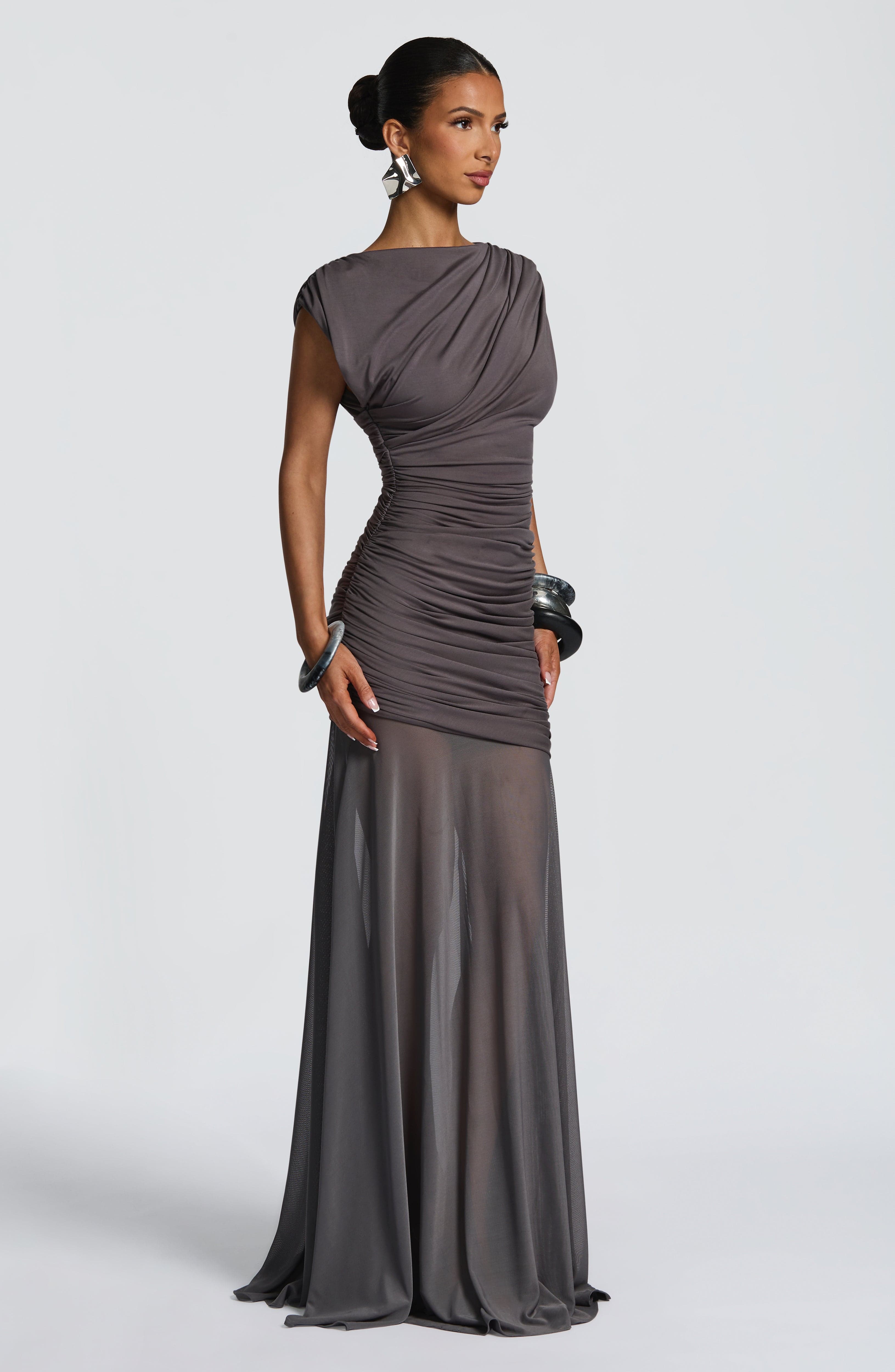 Demelza Maxi Dress - Charcoal - Napalia