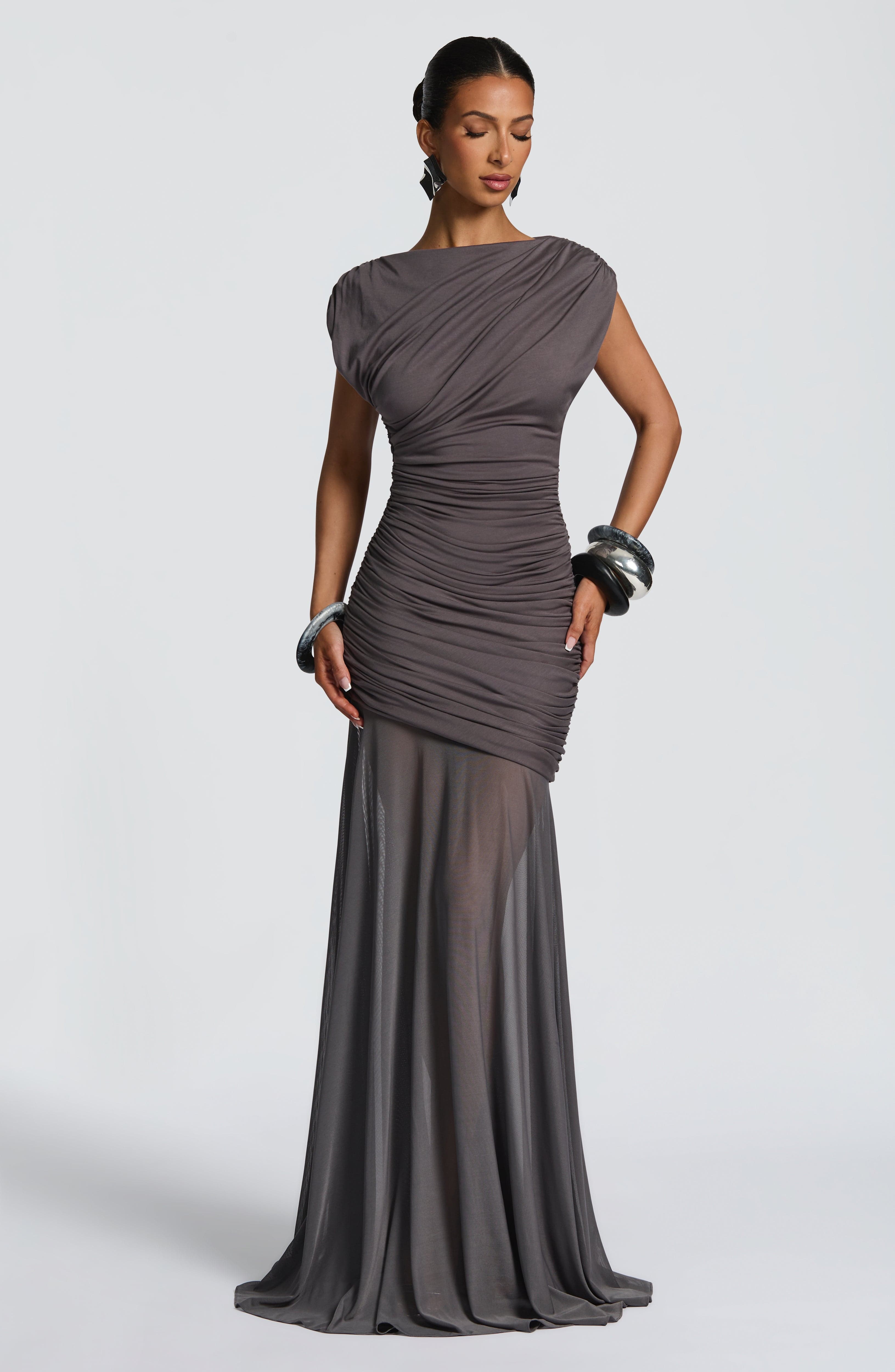 Demelza Maxi Dress - Charcoal - Napalia