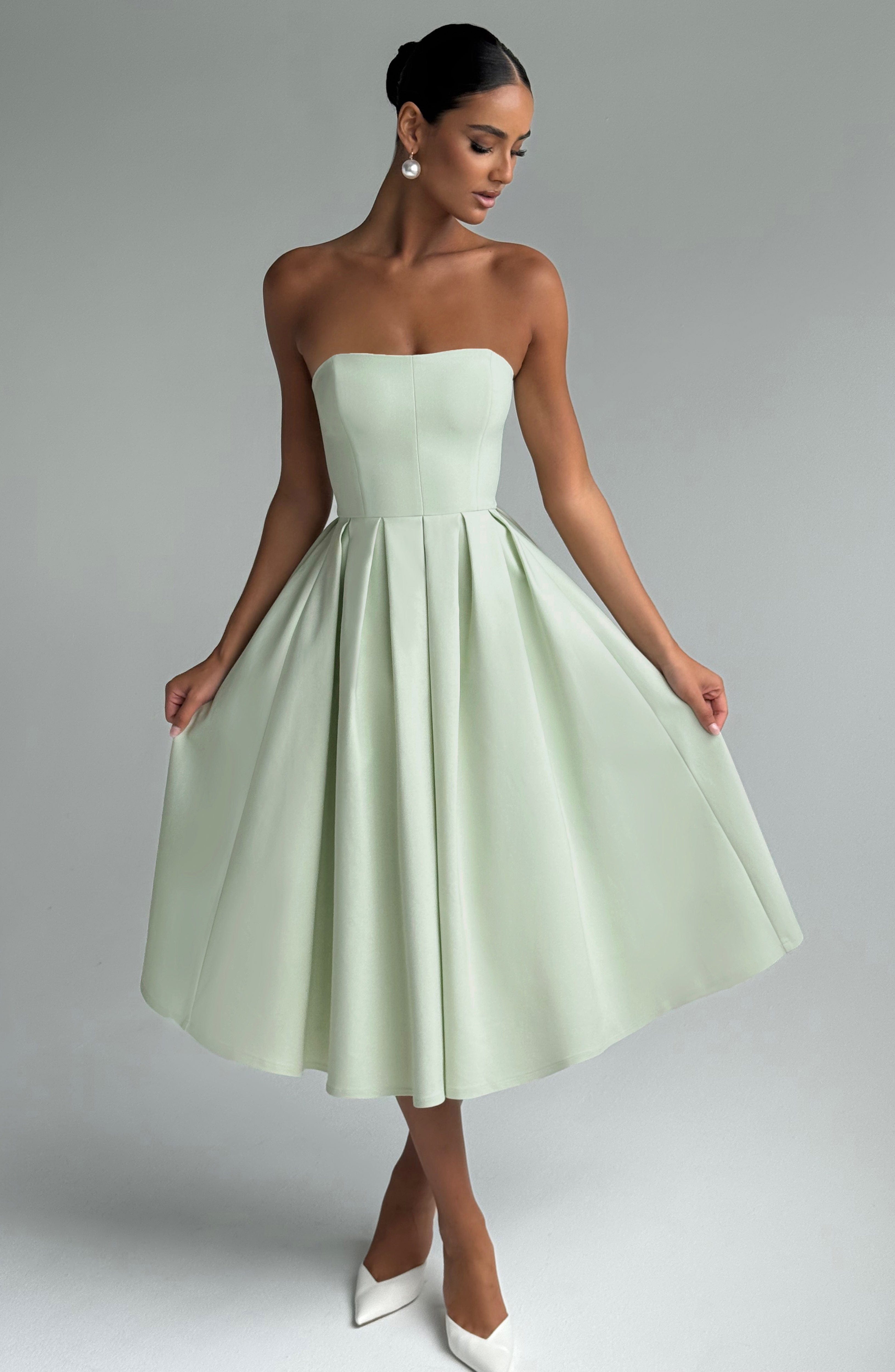 Edith Midi Dress - Mint - Napalia