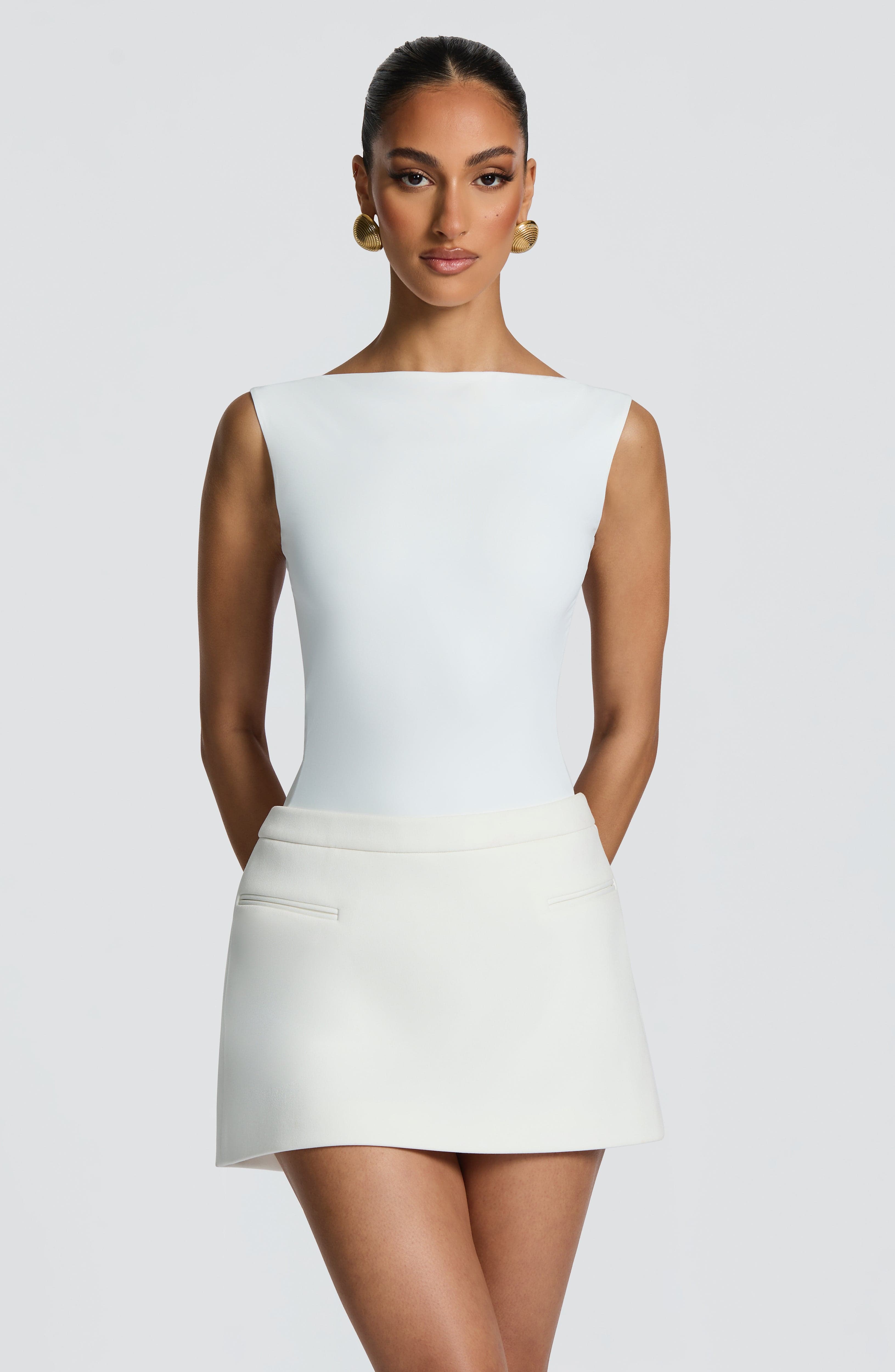 Edna Mini Skirt - Ivory - Napalia