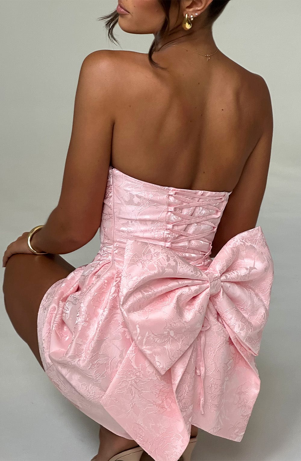 Elenora Mini Dress - Blush - Napalia