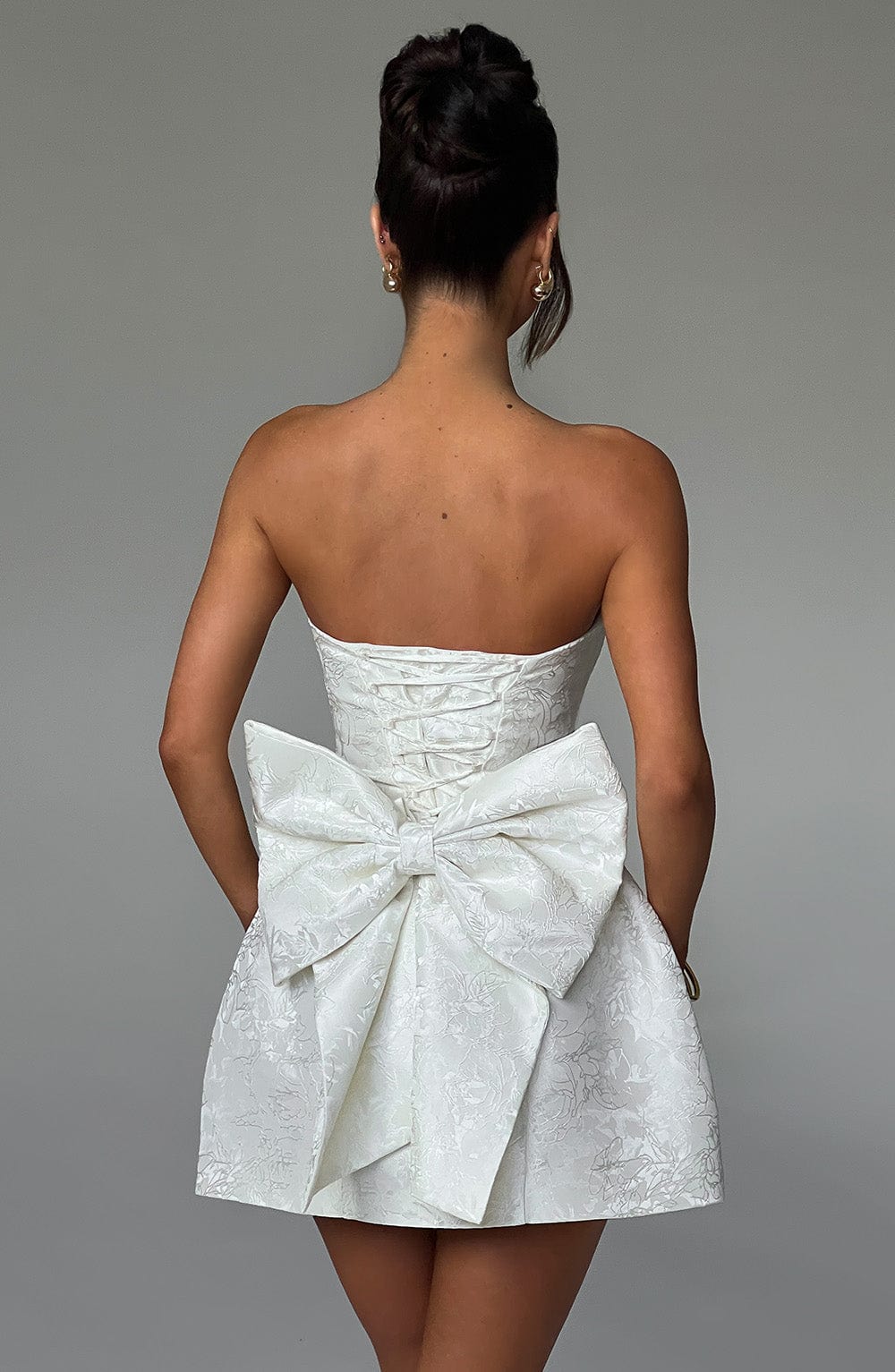 Elenora Mini Dress - Ivory - Napalia