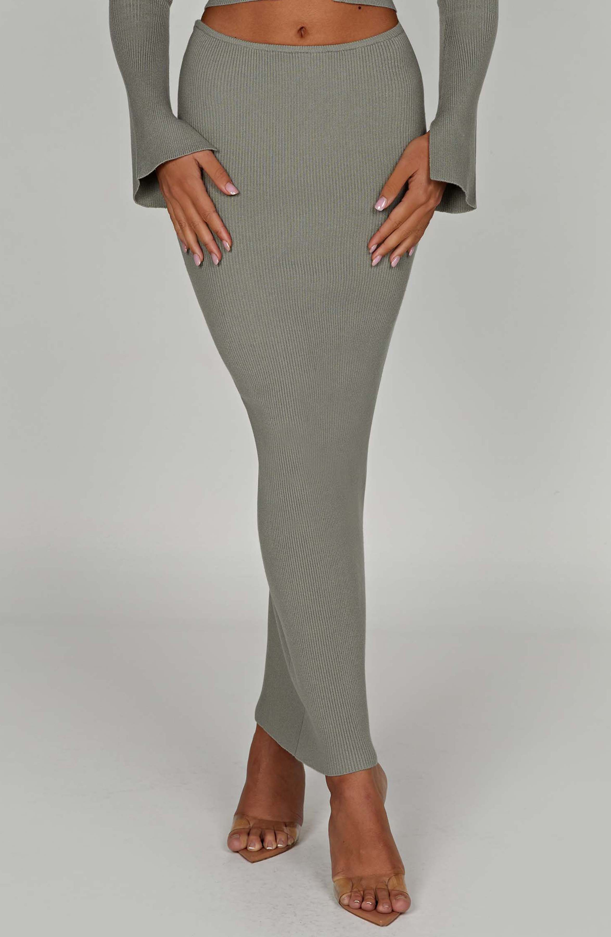 Elia Maxi Skirt - Khaki - Napalia