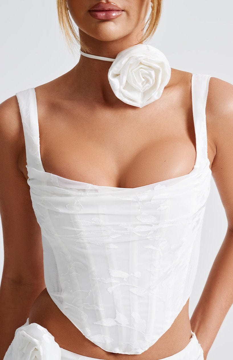 Elizabeth Floral Choker - Ivory - Napalia