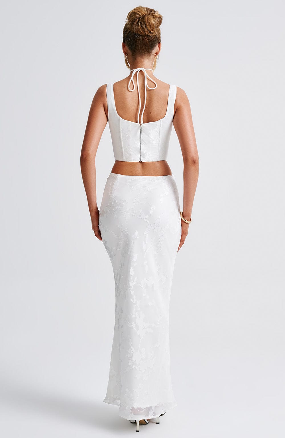 Elizabeth Maxi Skirt - Ivory - Napalia
