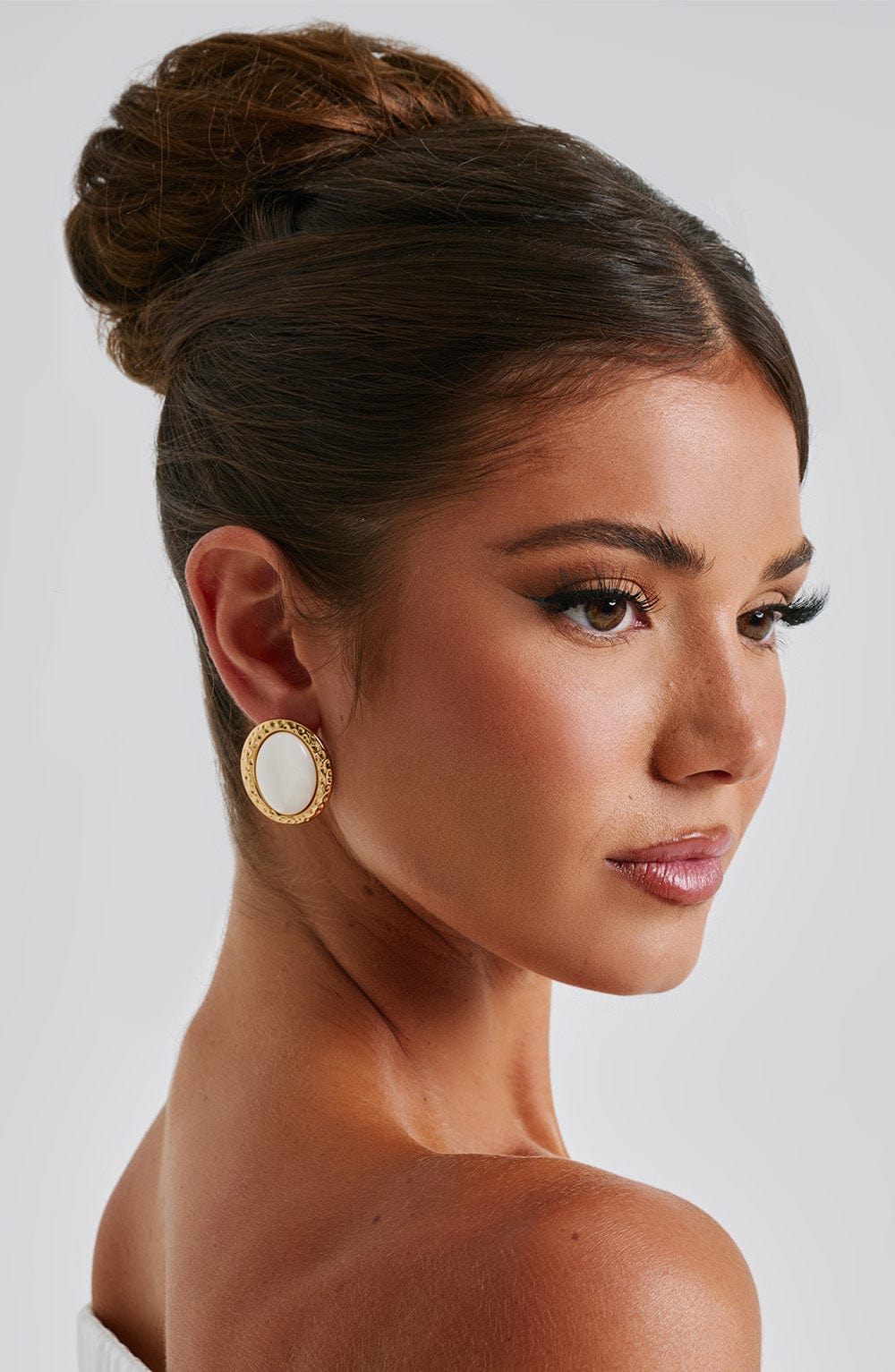 Eloise Earrings - Ivory/Gold - Napalia