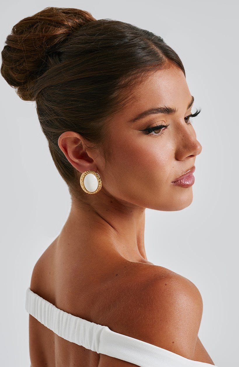 Eloise Earrings - Ivory/Gold - Napalia