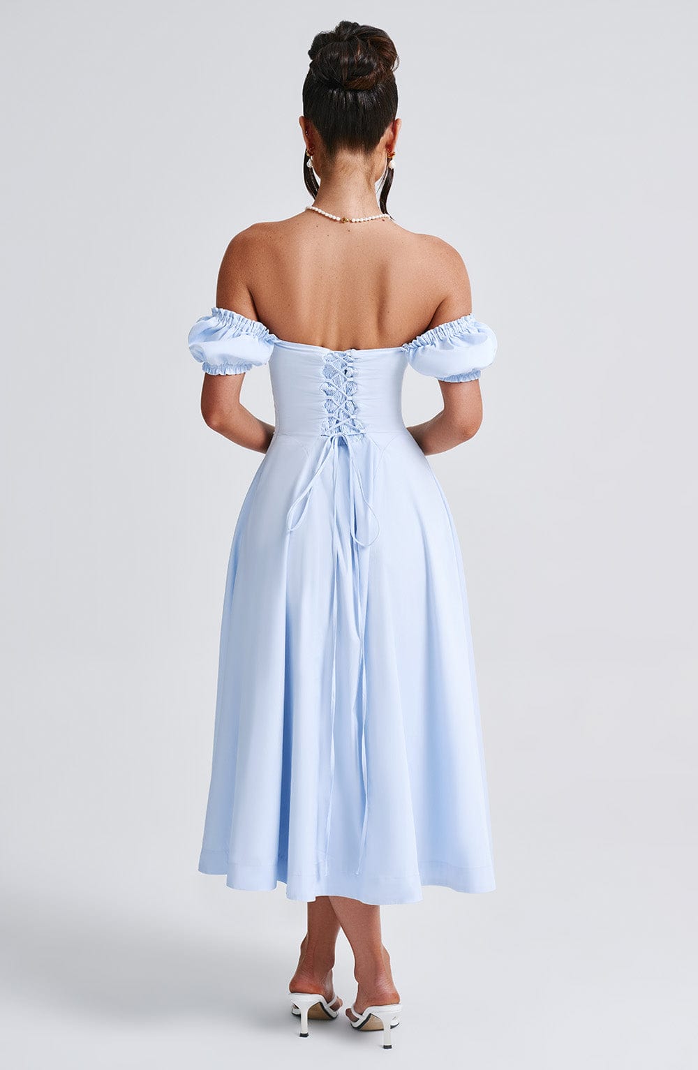 Elora Midi Dress - Blue - Napalia