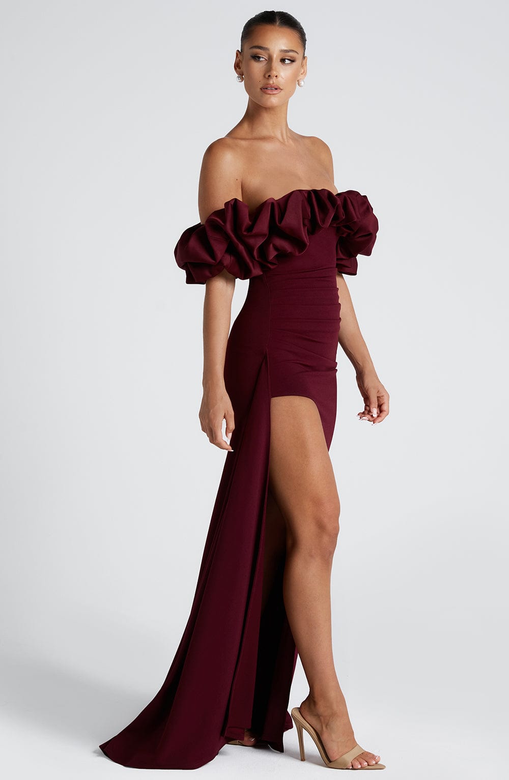 Elsie Maxi Dress - Cherry Lacquer - Napalia