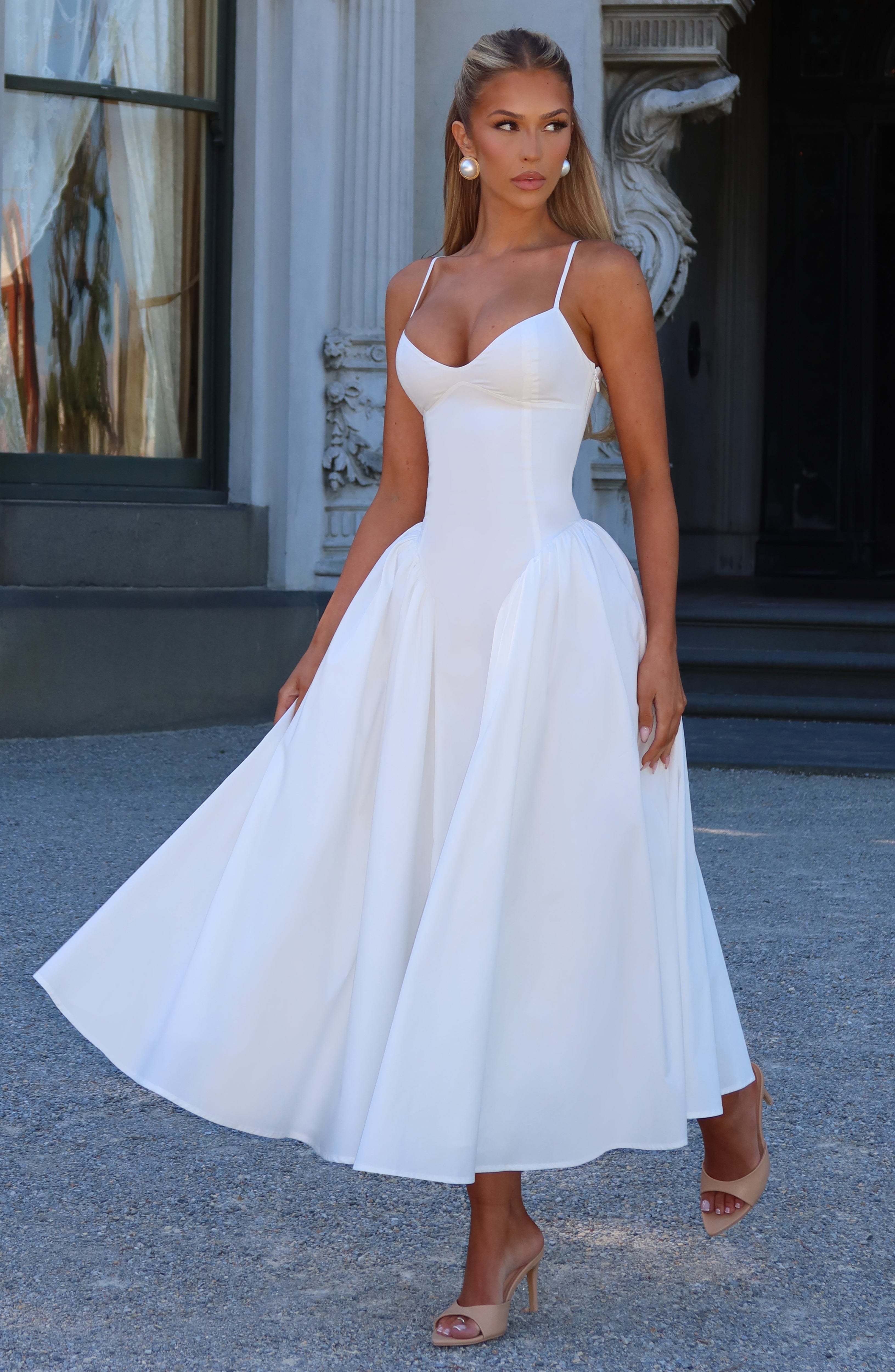Emerson Midi Dress - Ivory - Napalia