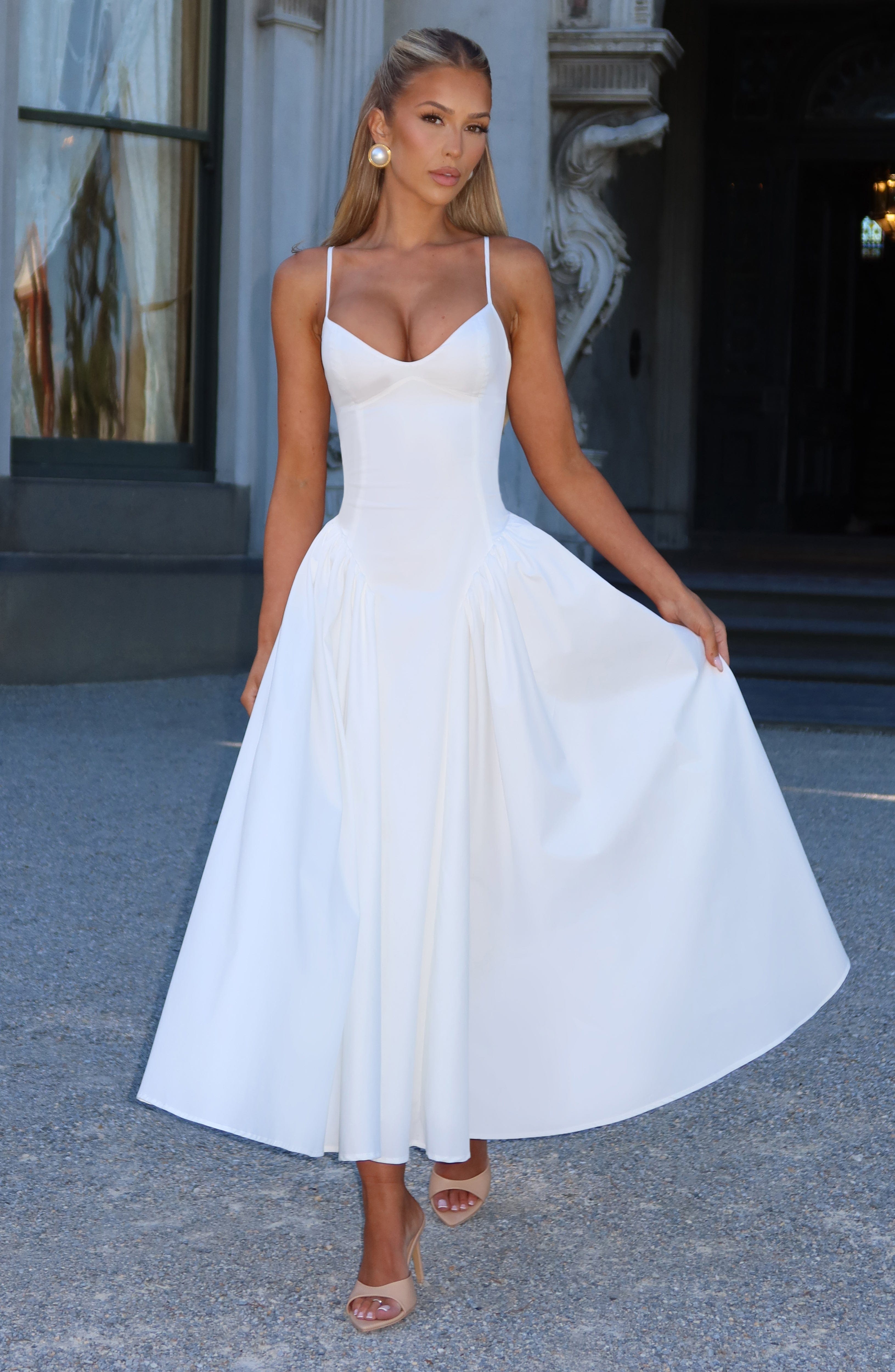 Emerson Midi Dress - Ivory - Napalia