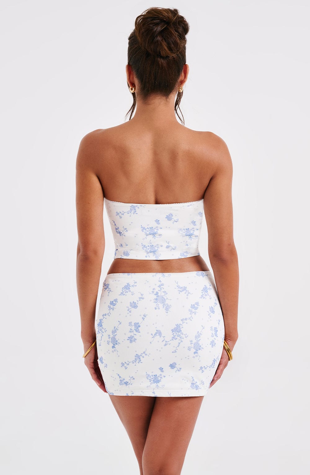 Esmeralda Top - Blue Ditsy Print - Napalia