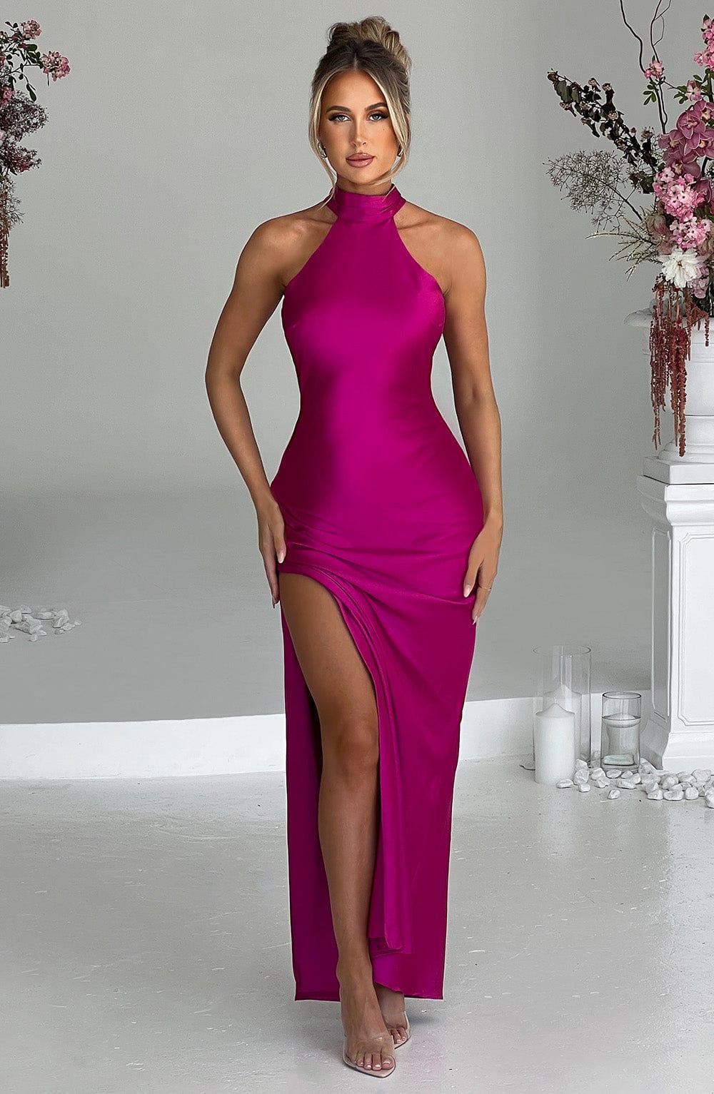 Etta Maxi Dress - Hot Pink - Napalia