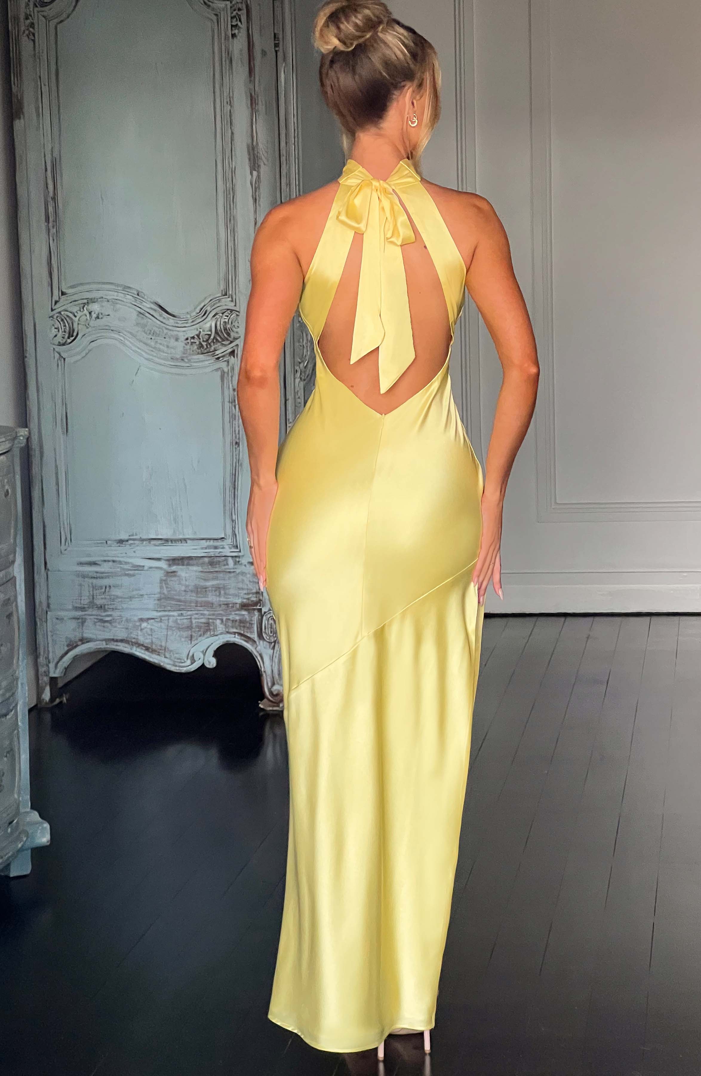 Etta Maxi Dress - Lemon - Napalia