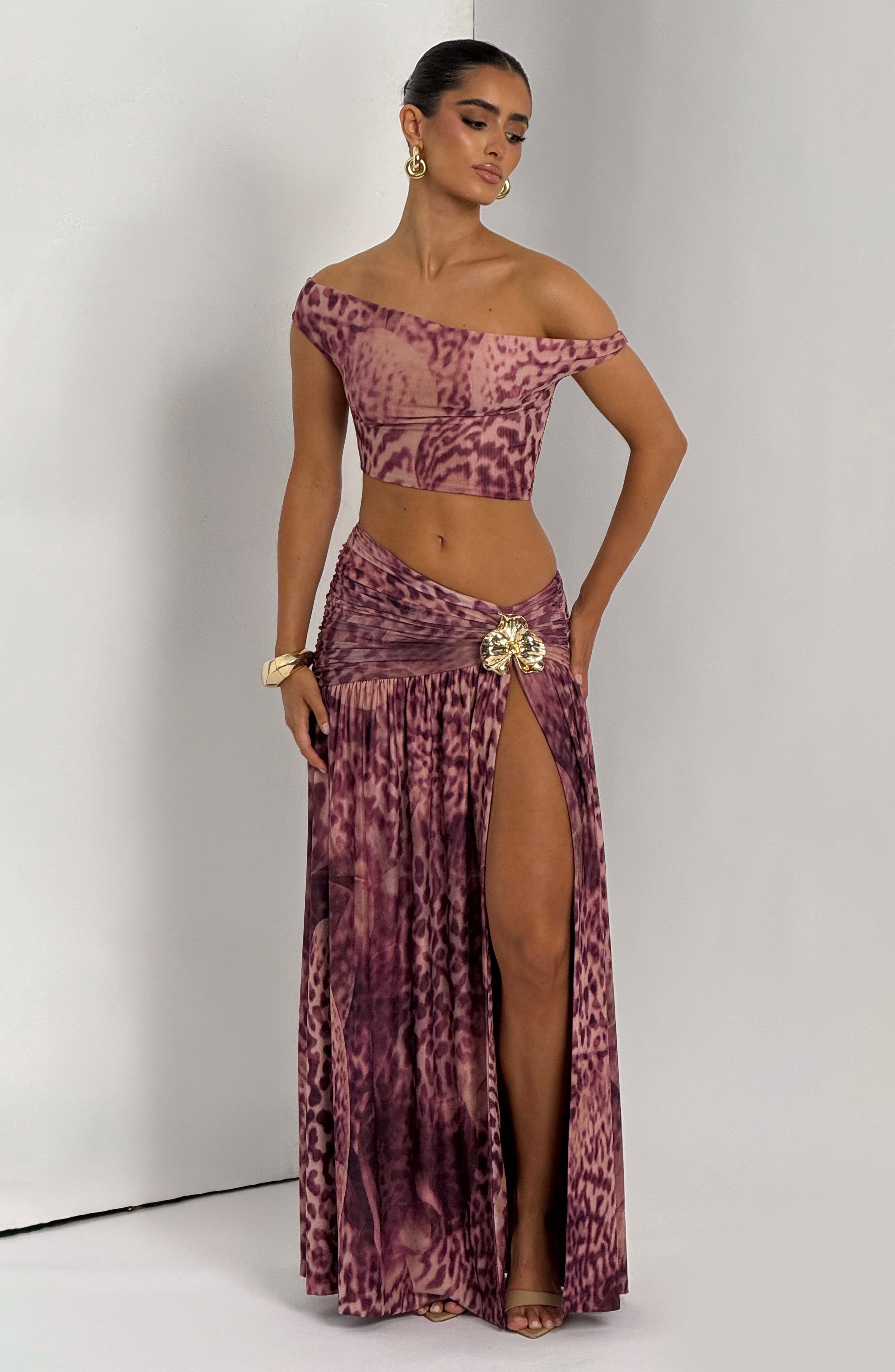 Eva Top - Magenta Orchid Print - Napalia