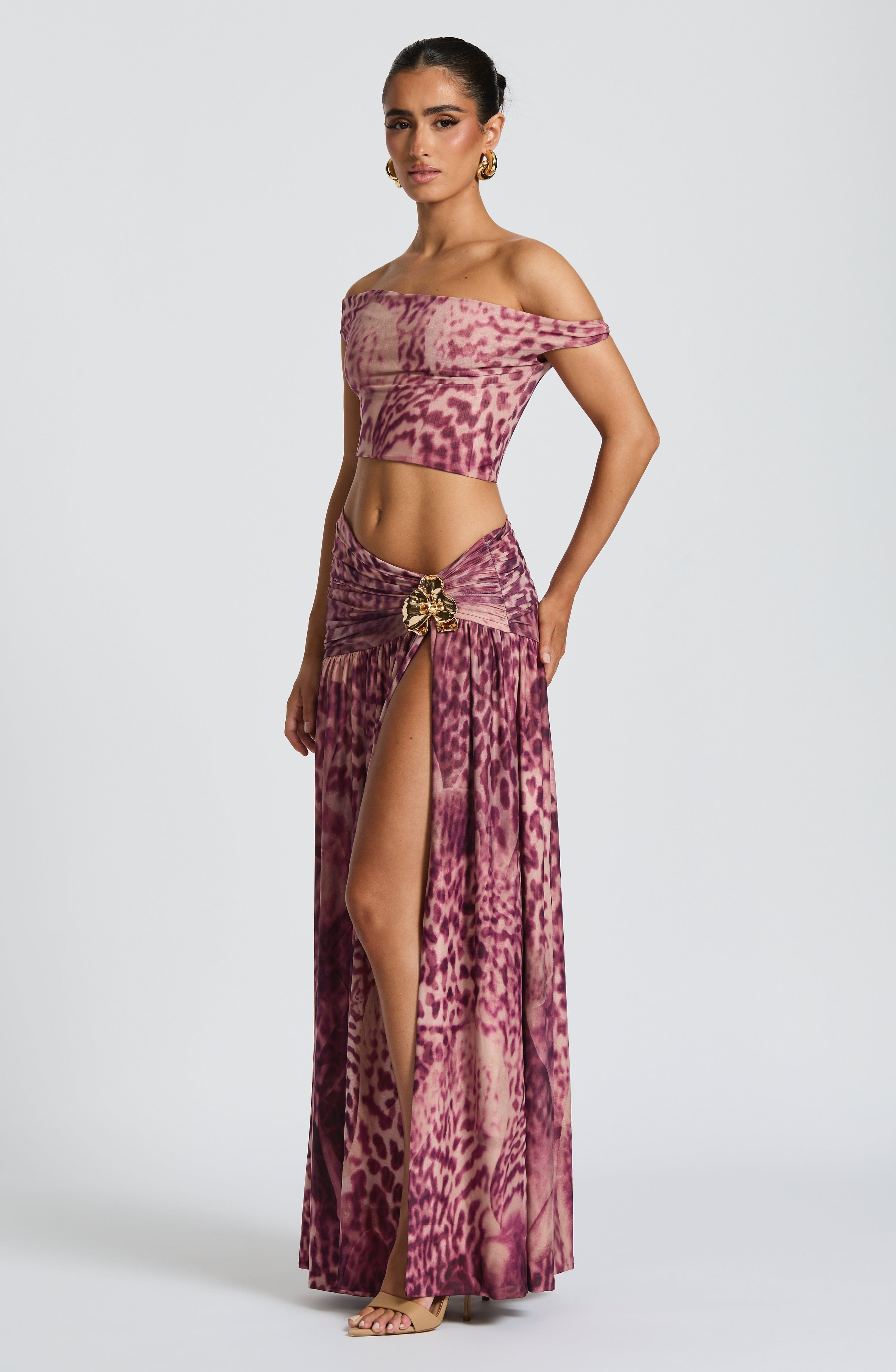 Eva Top - Magenta Orchid Print - Napalia