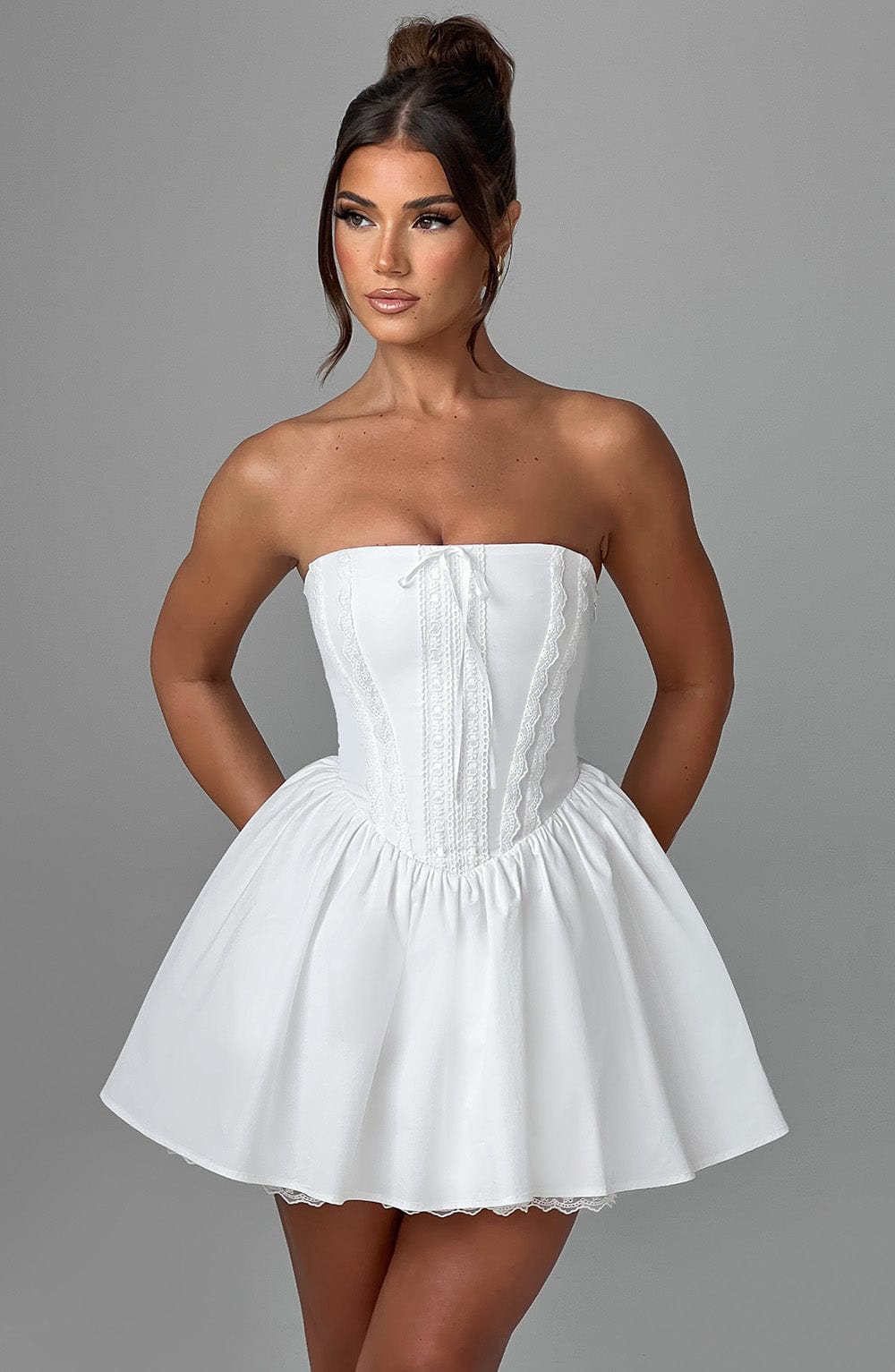 Evie Mini Dress - Ivory - Napalia