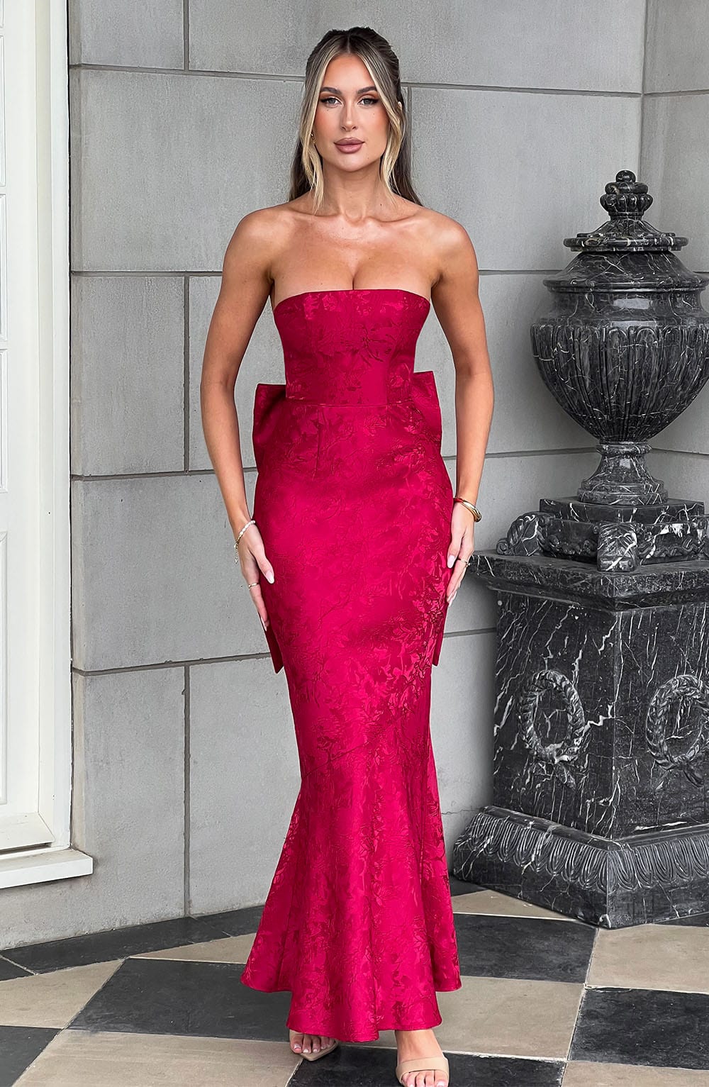 Felicity Maxi Dress - Red - Napalia
