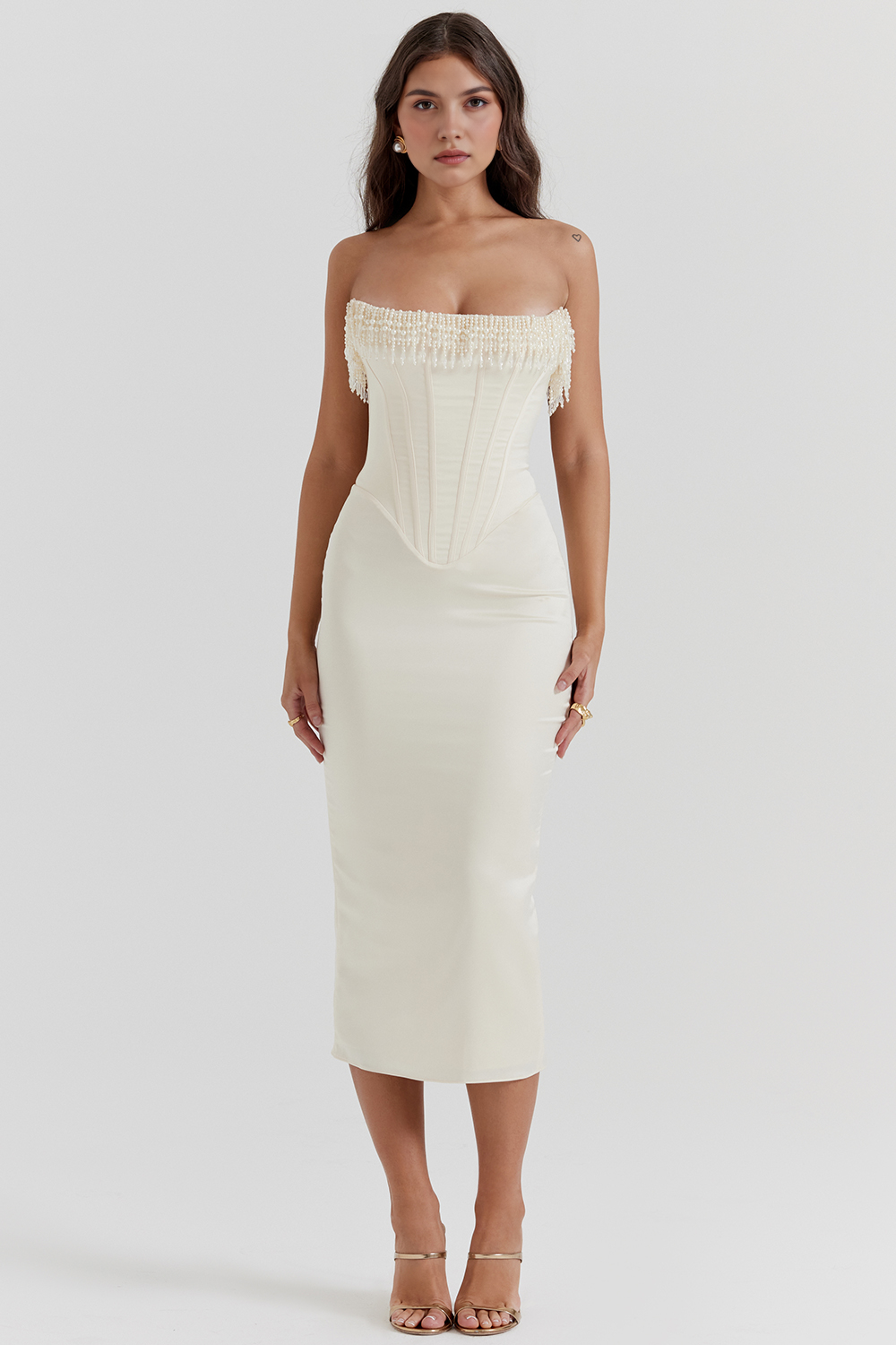 Luize Weißes Korsettkleid