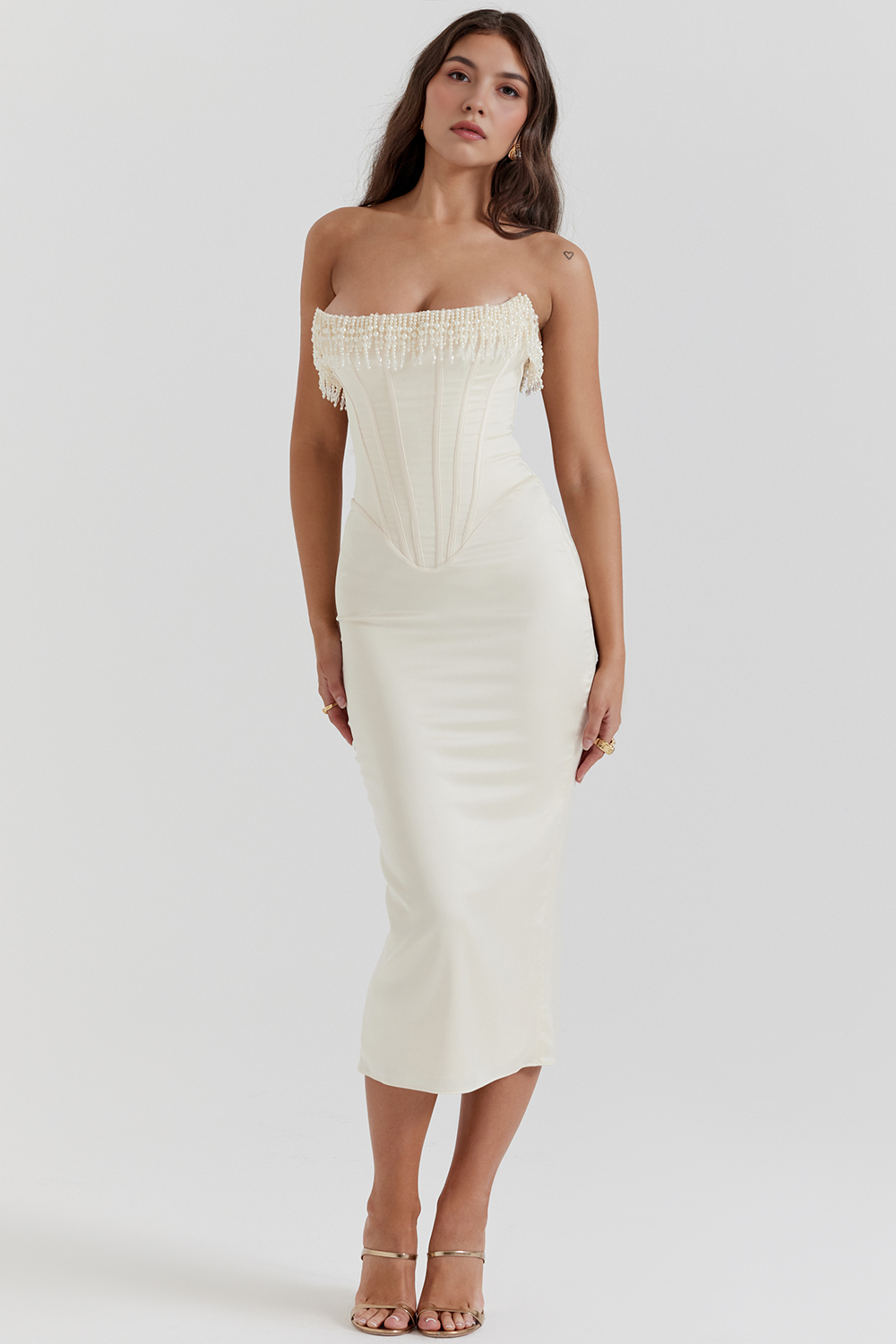 Luize Weißes Korsettkleid