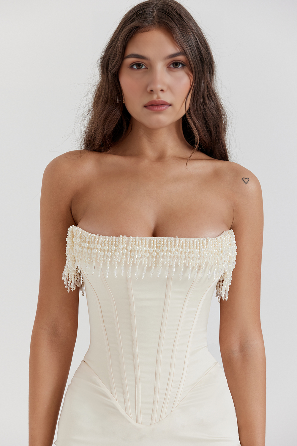 Luize Weißes Korsettkleid