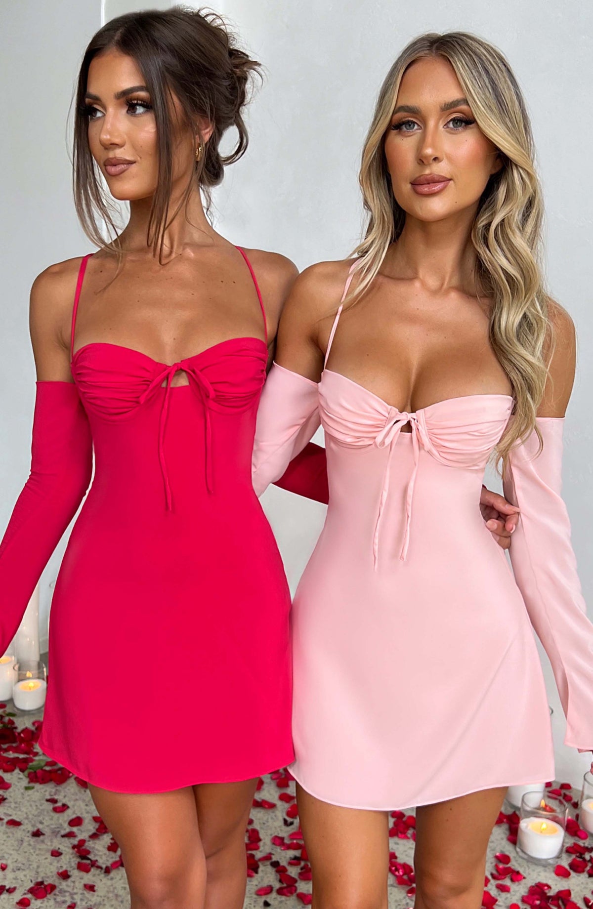 Fiona Mini Dress - Blush - Napalia