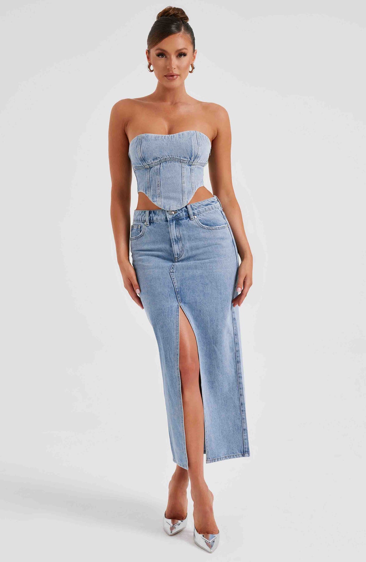 Flor Maxi Skirt - Blue - Napalia