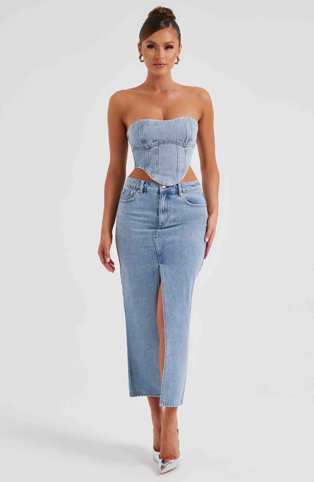 Flor Maxi Skirt - Blue - Napalia