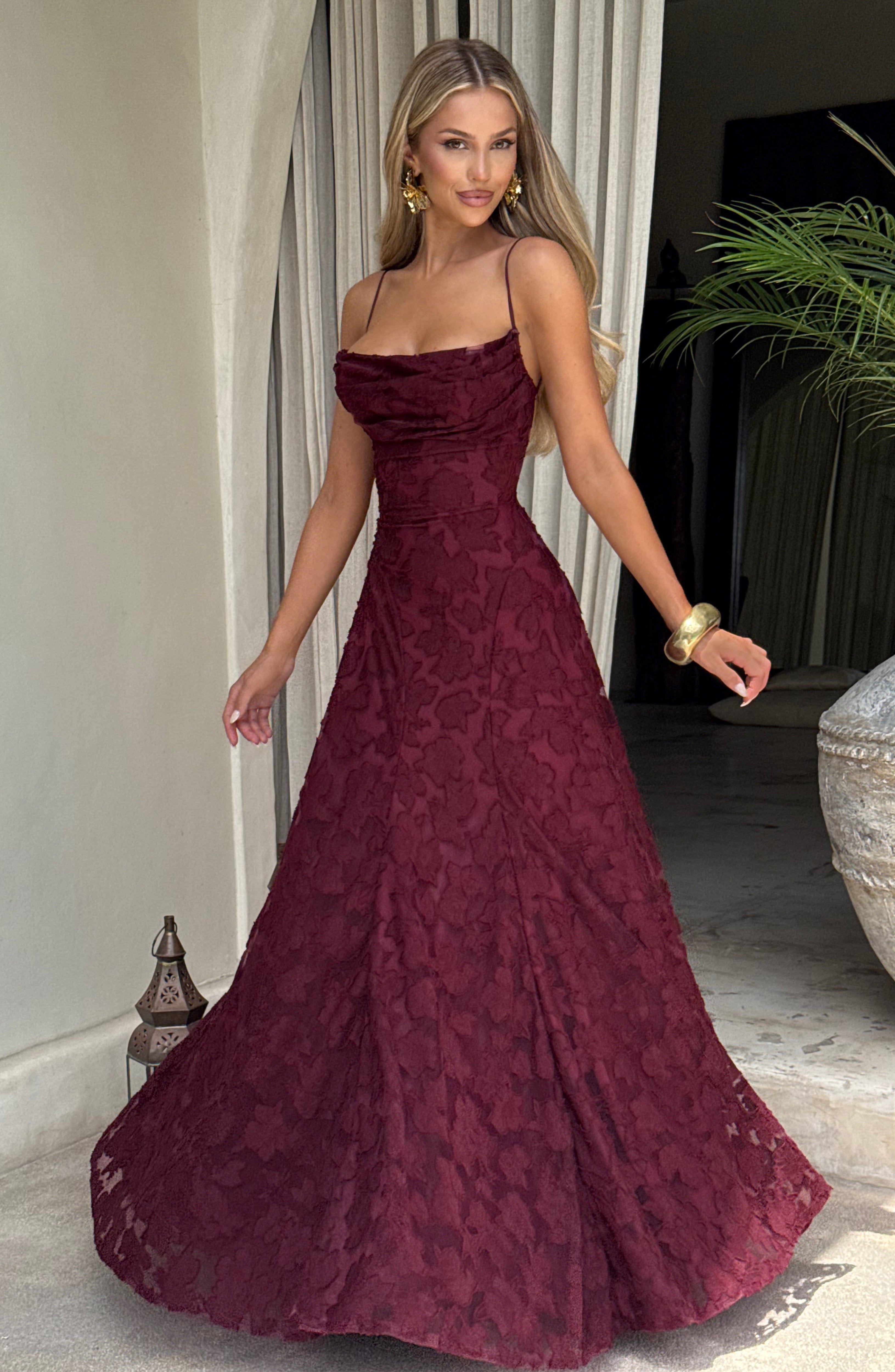 Francis Maxi Dress - Cherry Lacquer - Napalia