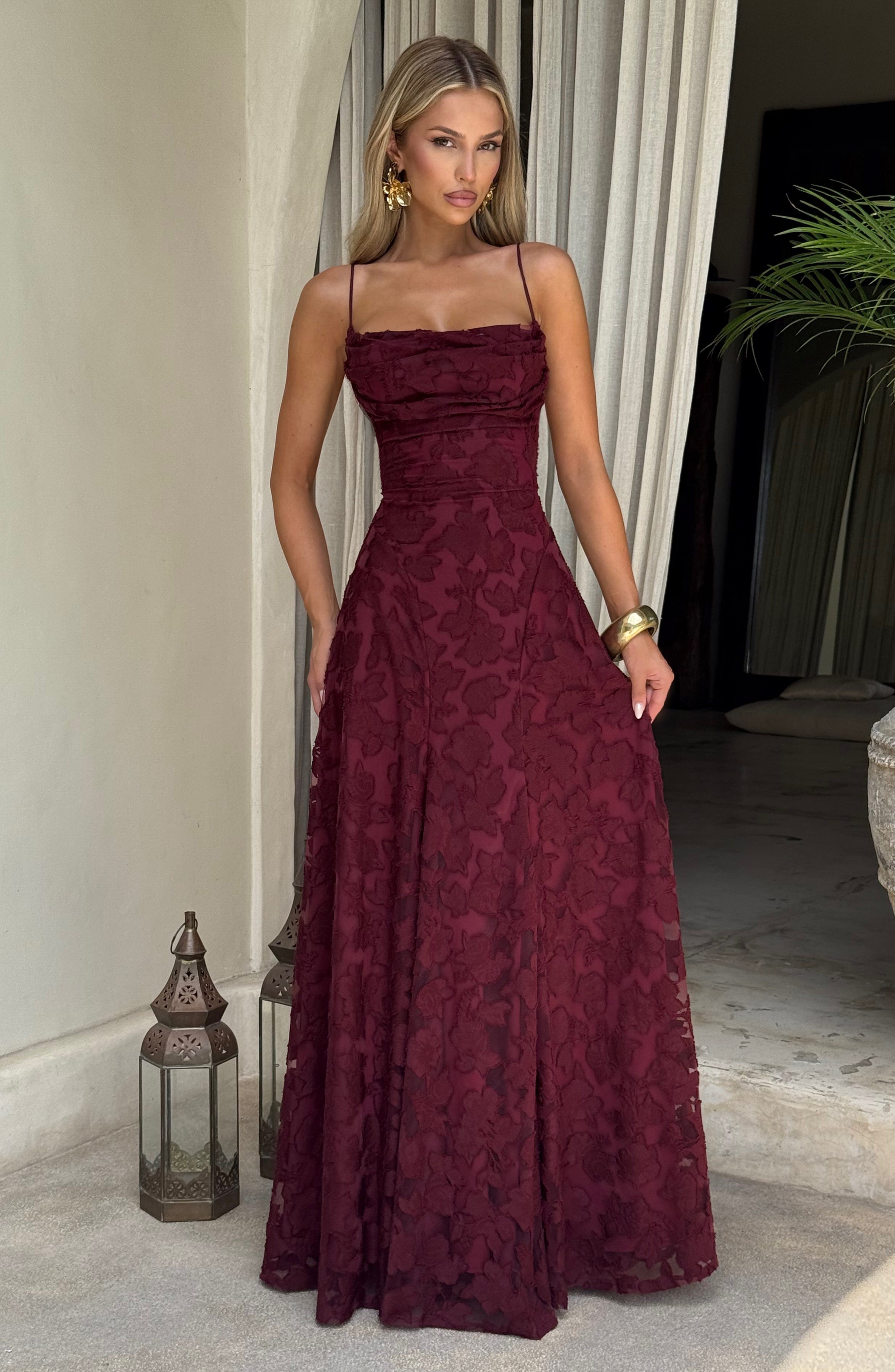 Francis Maxi Dress - Cherry Lacquer - Napalia