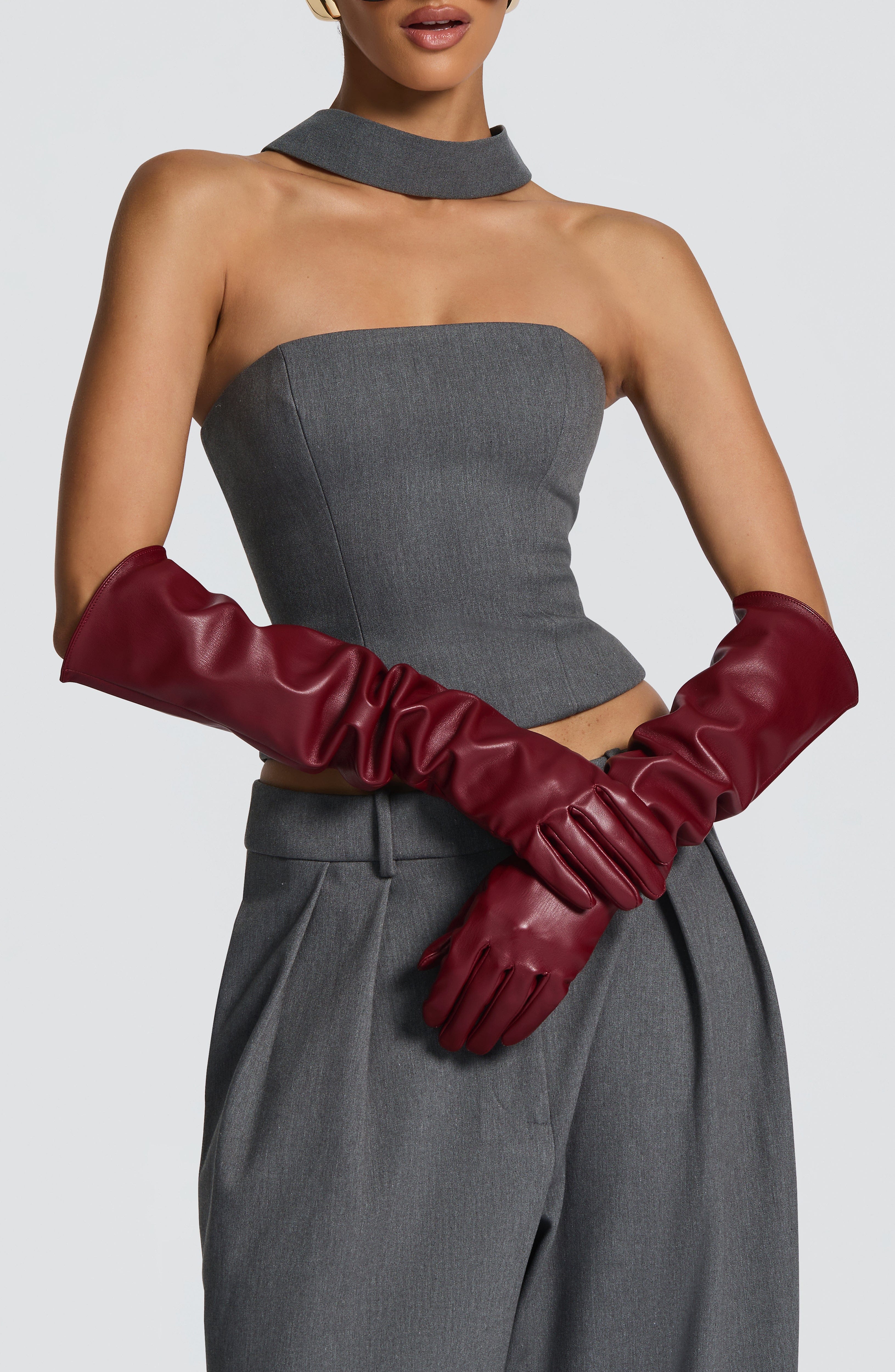 Frankie Gloves - Burgundy - Napalia