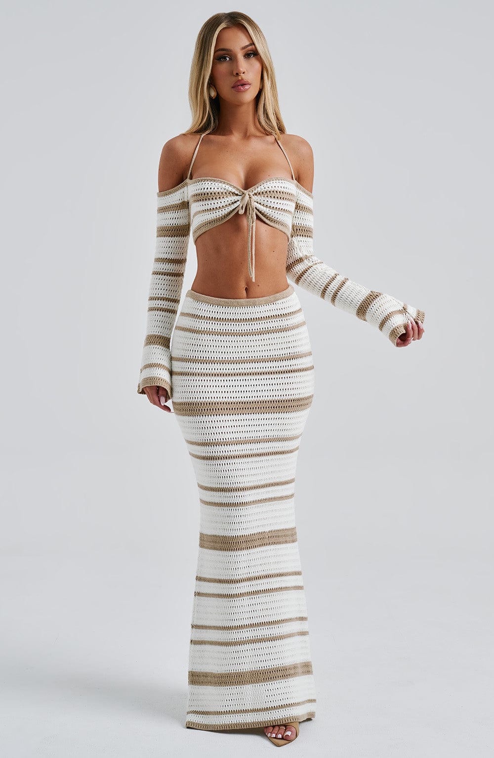 Georgia Top - Beige/White - Napalia