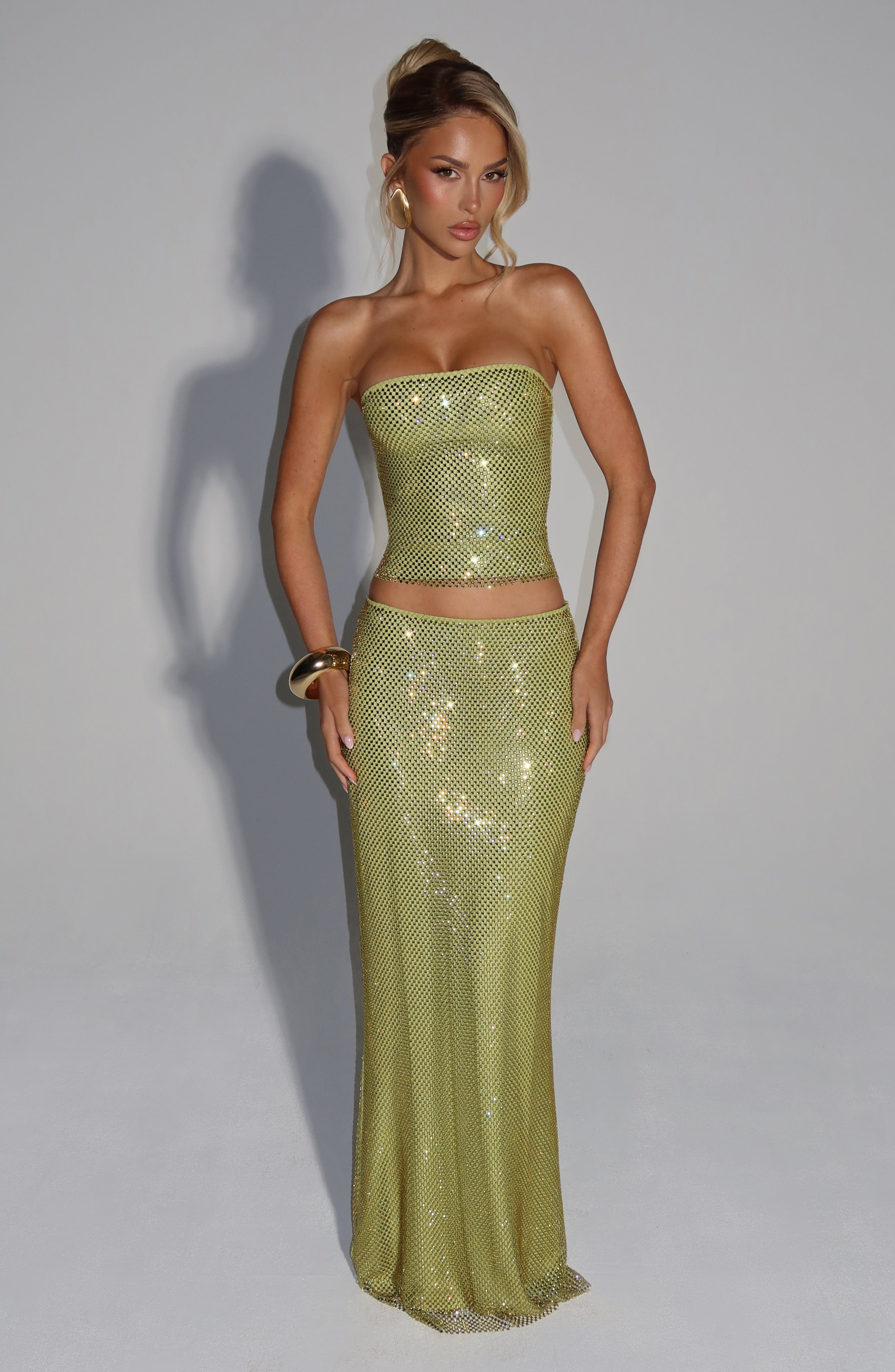 Hali Maxi Skirt - Olive - Napalia