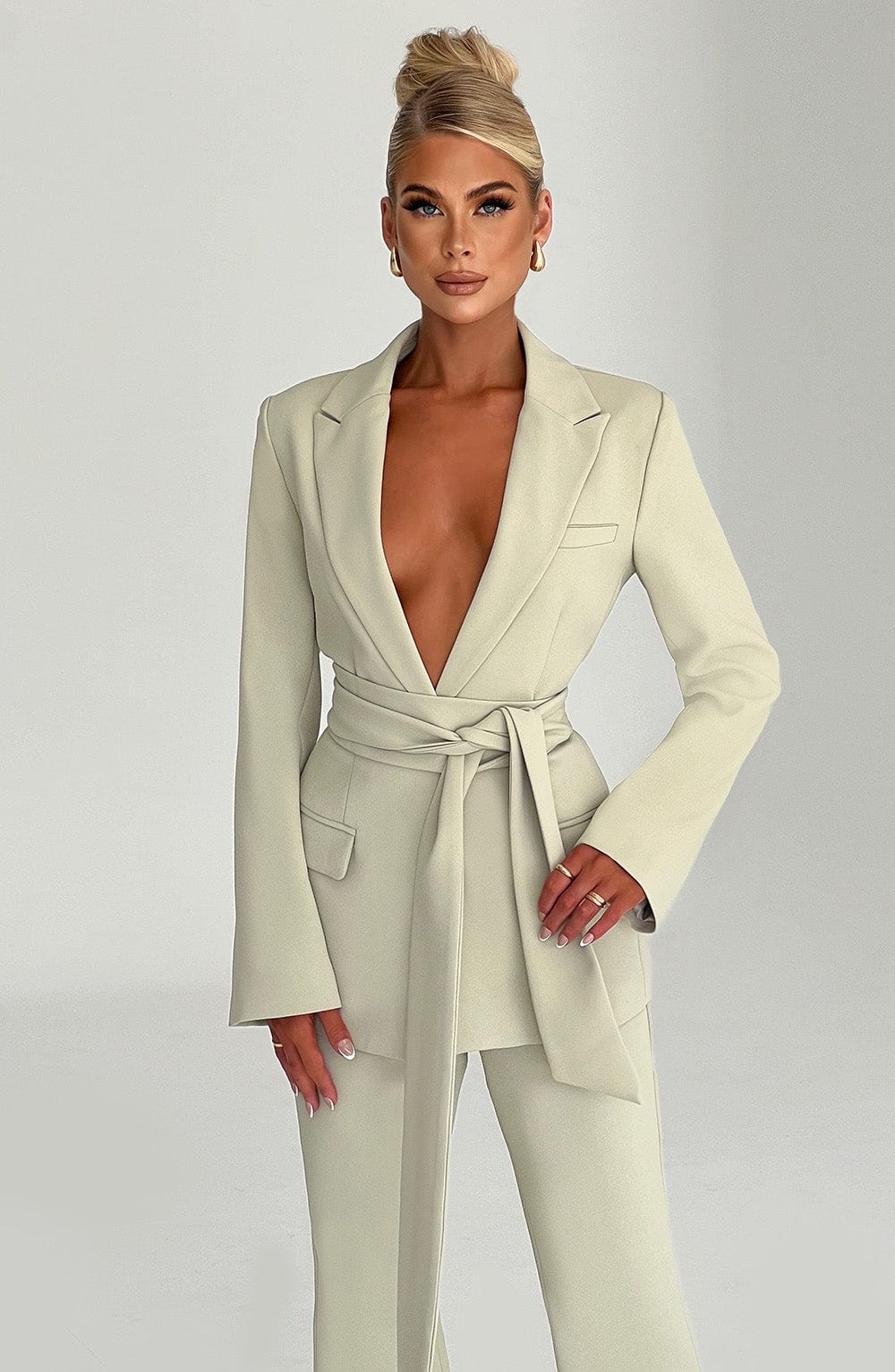 Hazel Suit Jacket - Sage - Napalia