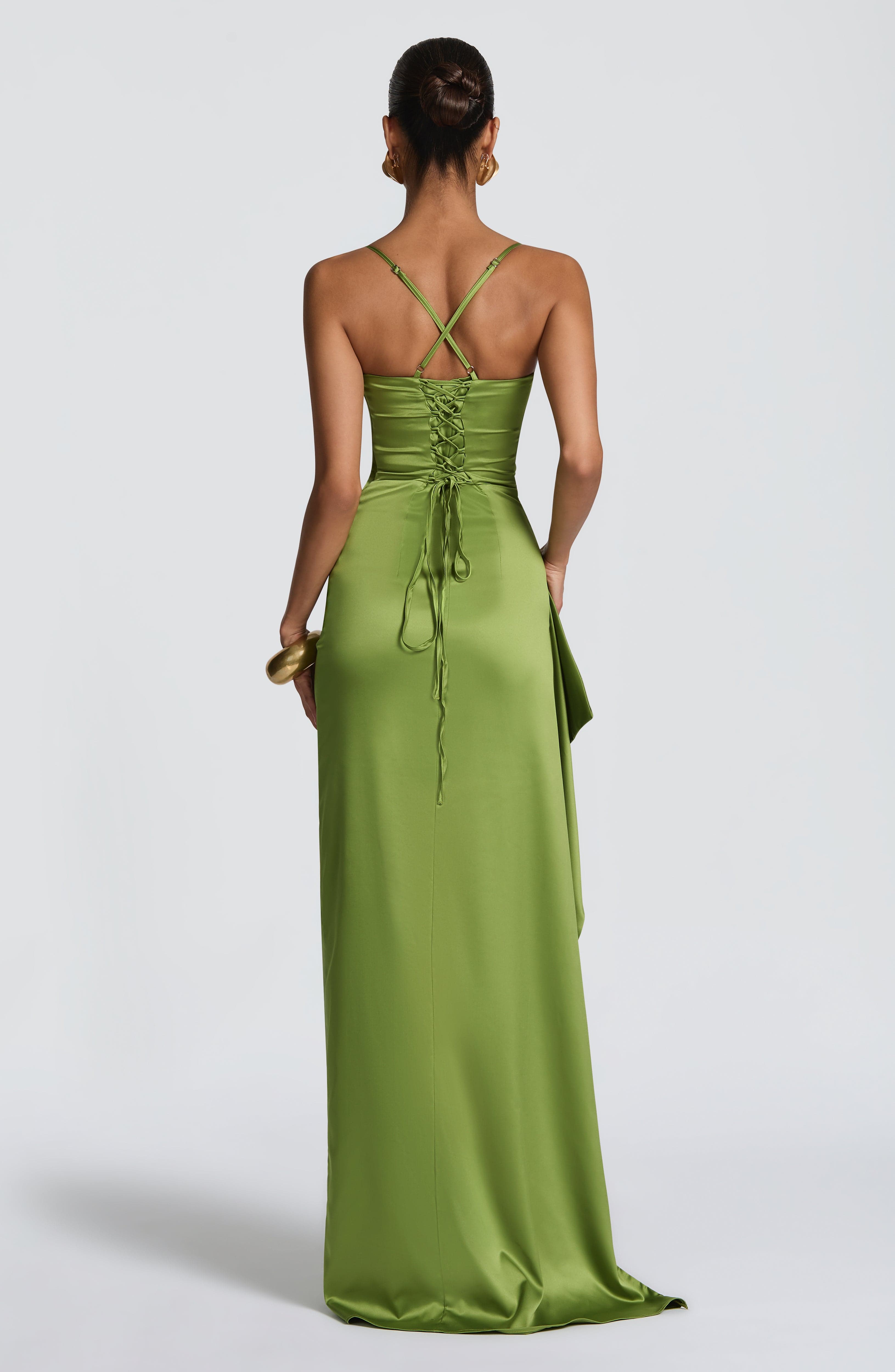 Helen Maxi Dress - Olive - Napalia