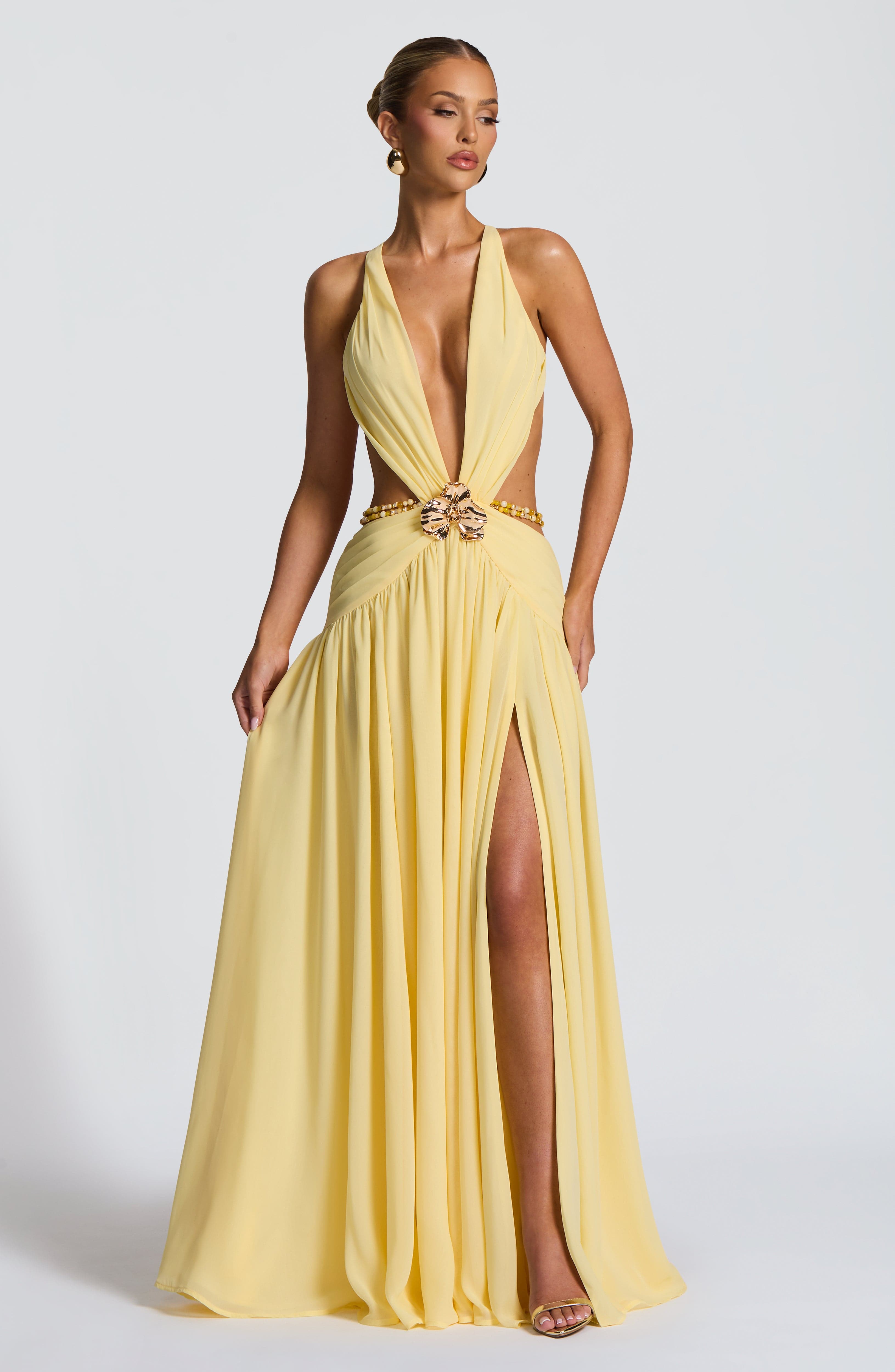 Indianna Maxi Dress - Lemon - Napalia