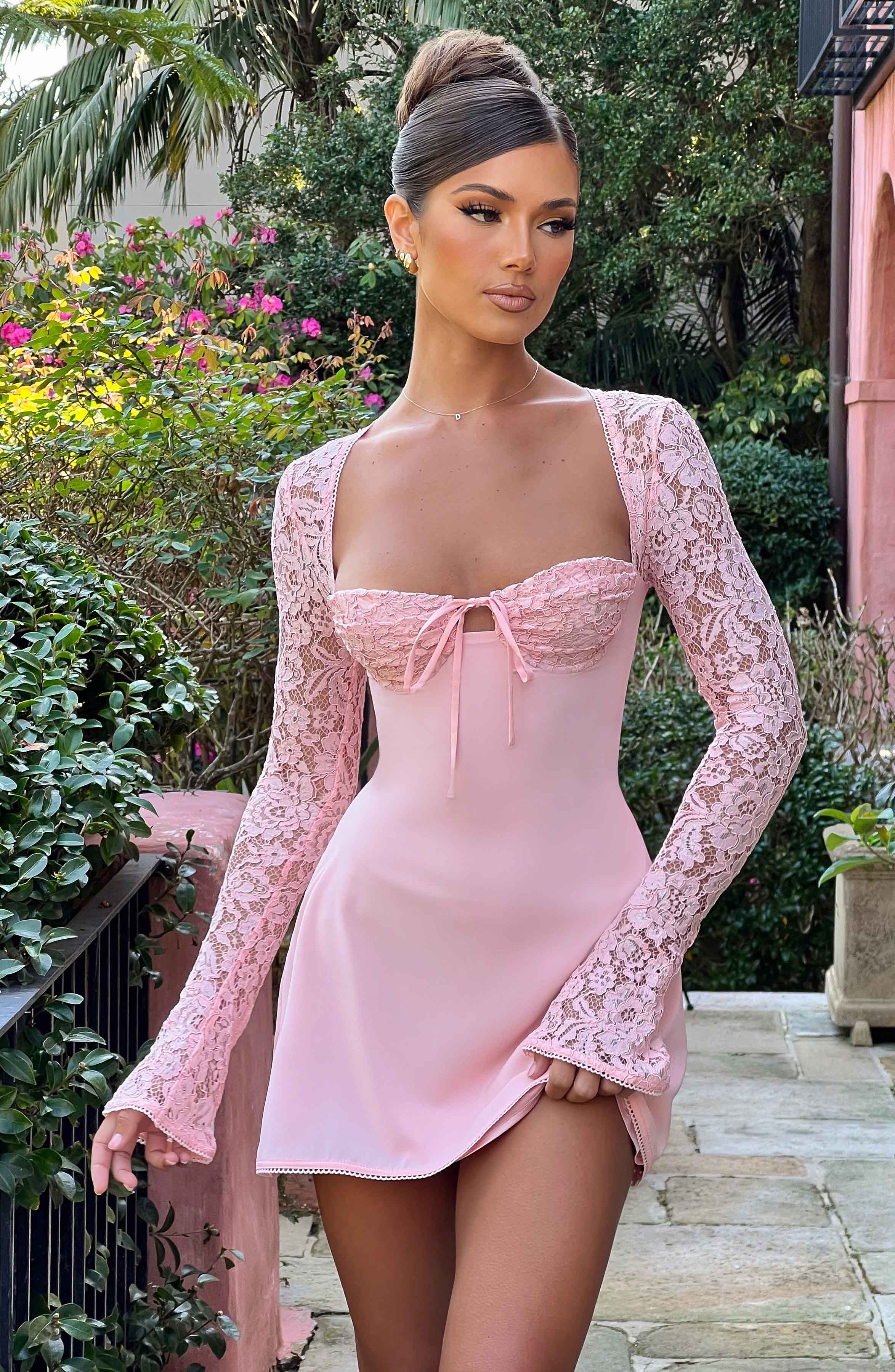 Jacinta Mini Dress - Blush - Napalia