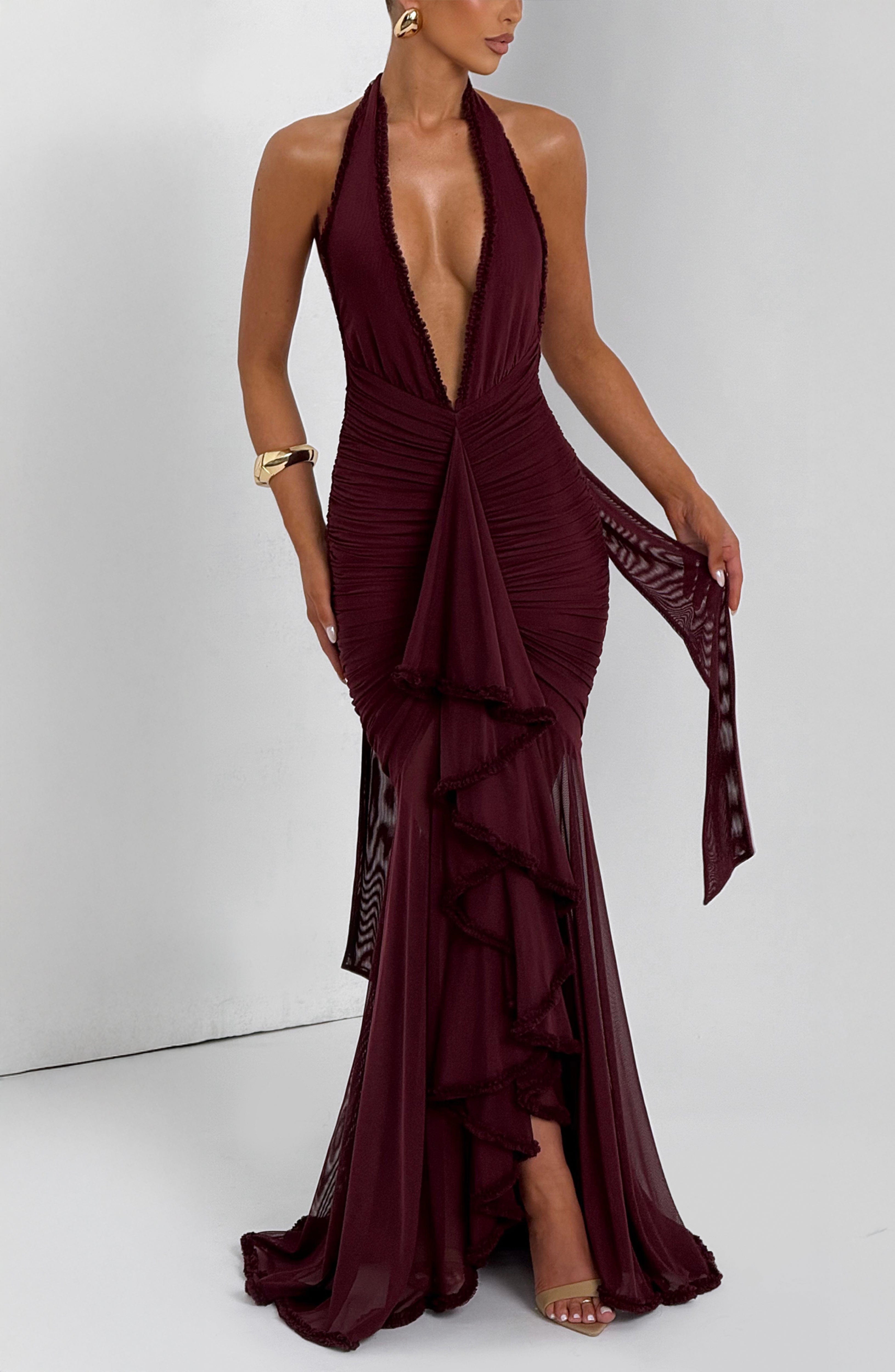Janessa Maxi Dress - Cherry Lacquer - Napalia