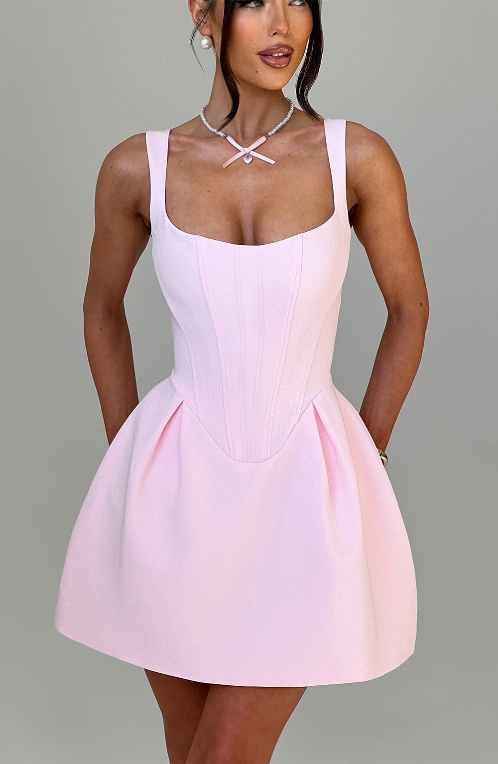 Janiyah Mini Dress - Blush - Napalia